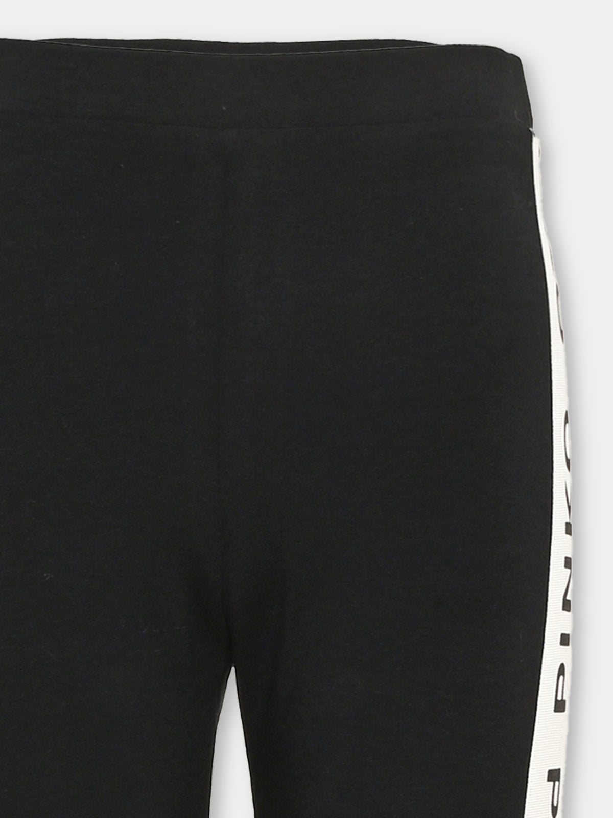 Leggings nero per bambina con logo,Pinko,KFPA082 C JE018 0915
