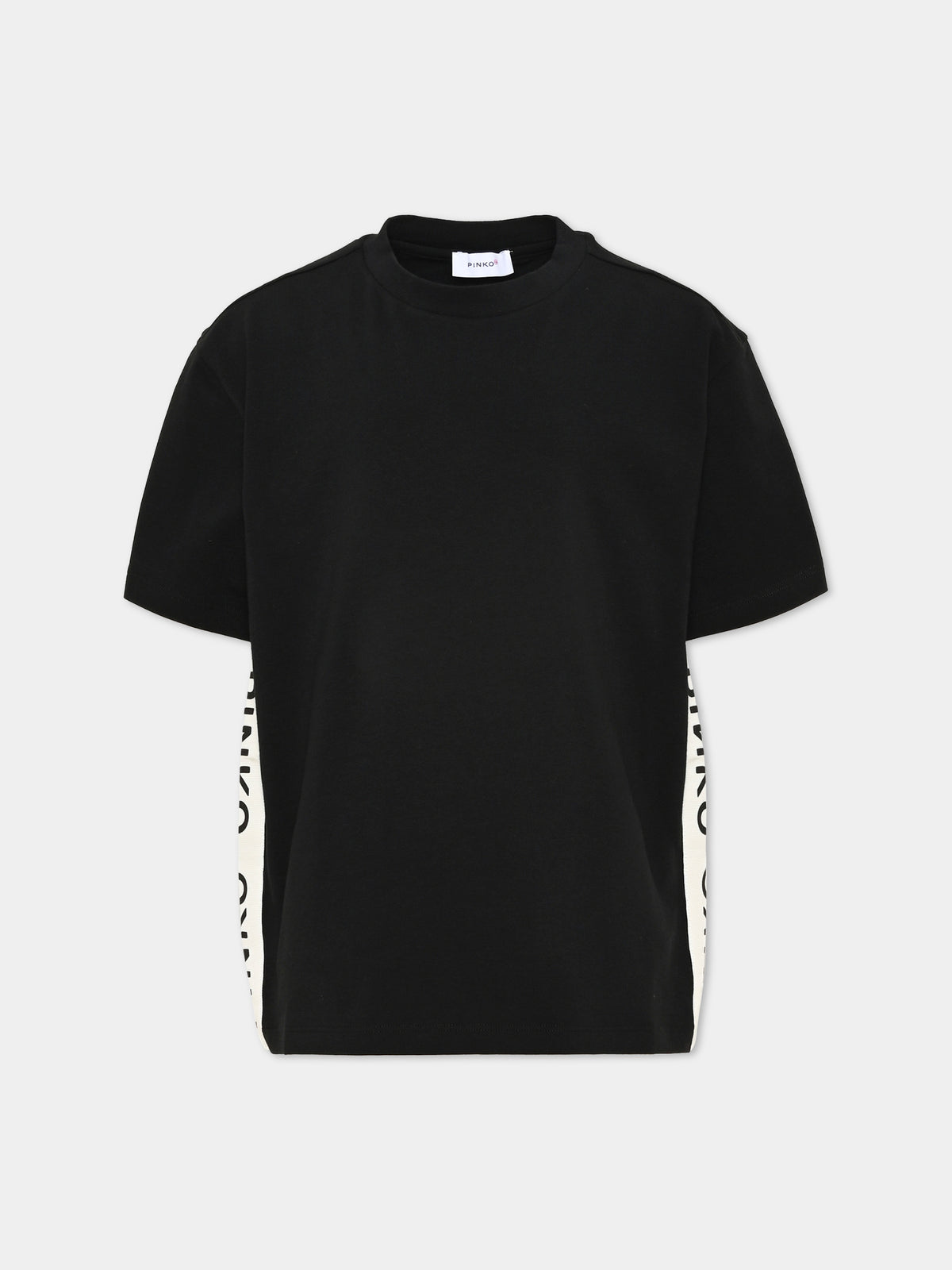 T-shirt nera per bambina,Pinko,KFTS069 C JE018 0915