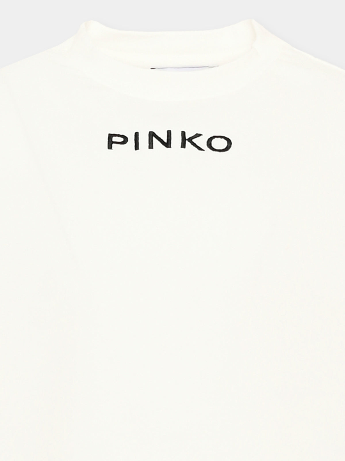 T-shirt a manica lunga avorio per bambina,Pinko,KFTS070 C JE018 0905