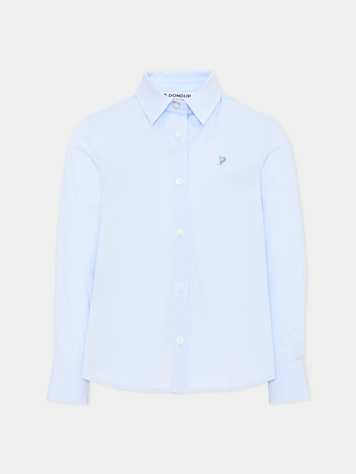 Camicia a manica lunga celeste per bambina,Dondup Kids,DFCA065 0 CA029 9026