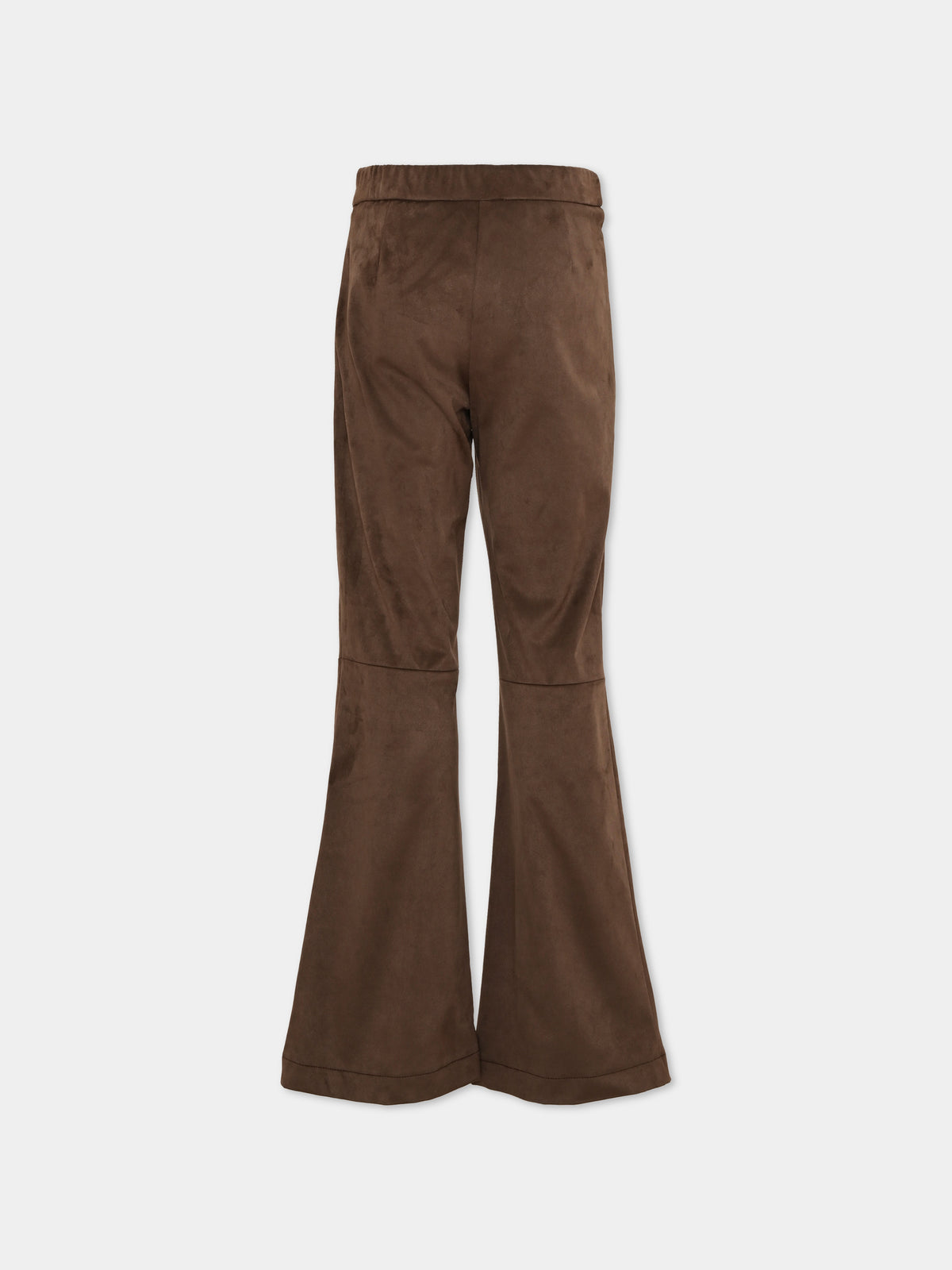 Pantalone marrone per bambina svasato,Dondup Kids,DFPA213 0 PE023 6029