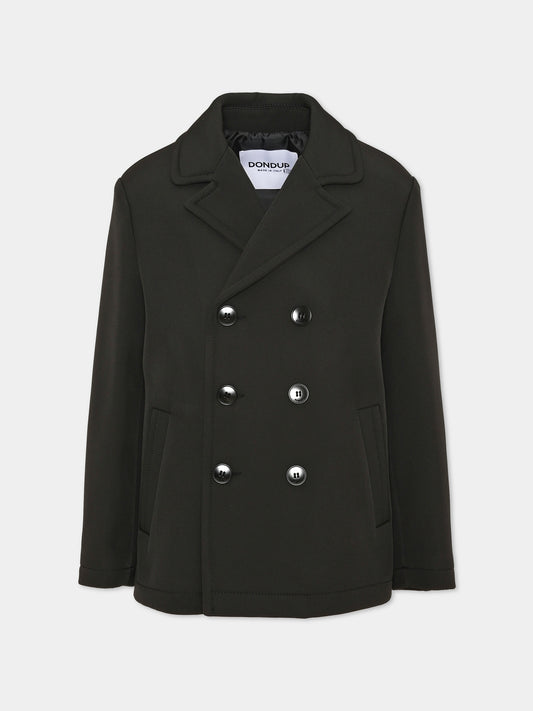 Cappotto nero per bambino doppiopetto,Dondup Kids,DMGB035 0 TV142 N000