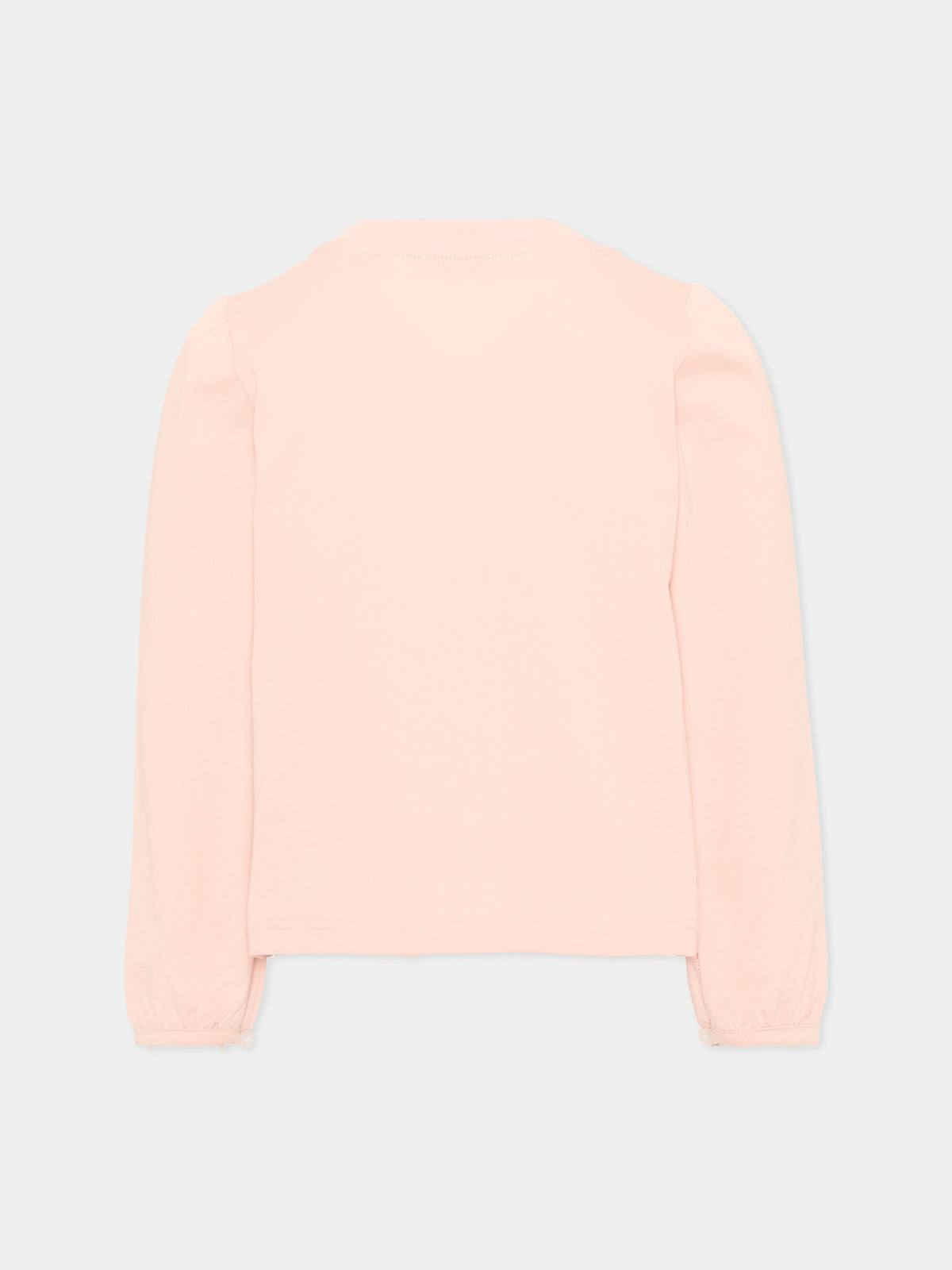 T-shirt a manica lunga rosa con stampa per bambina,Burberry Kids,8131957 C2989
