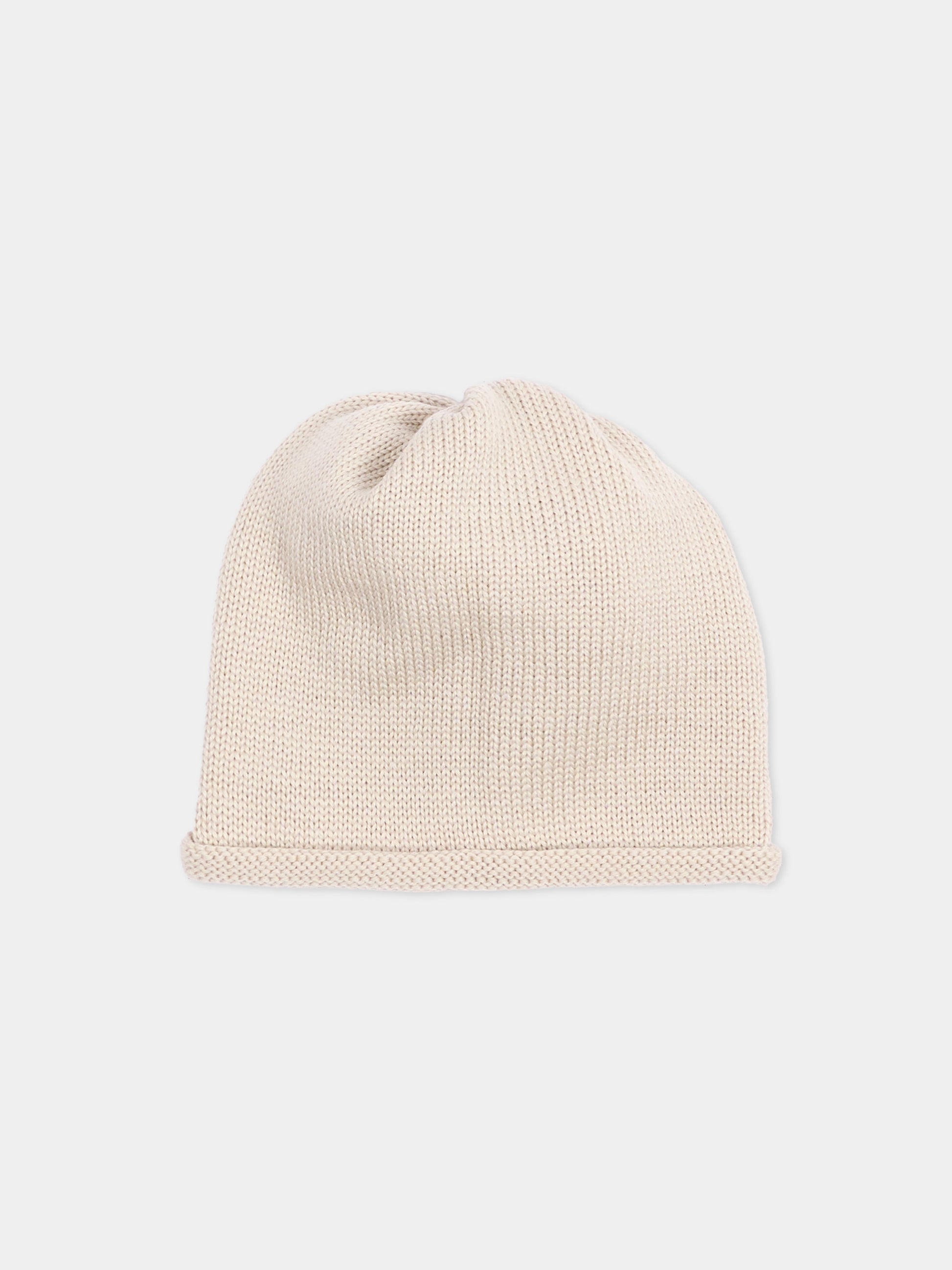 Cappello avorio per neonato in maglia,Little Bear,4128 BURRO