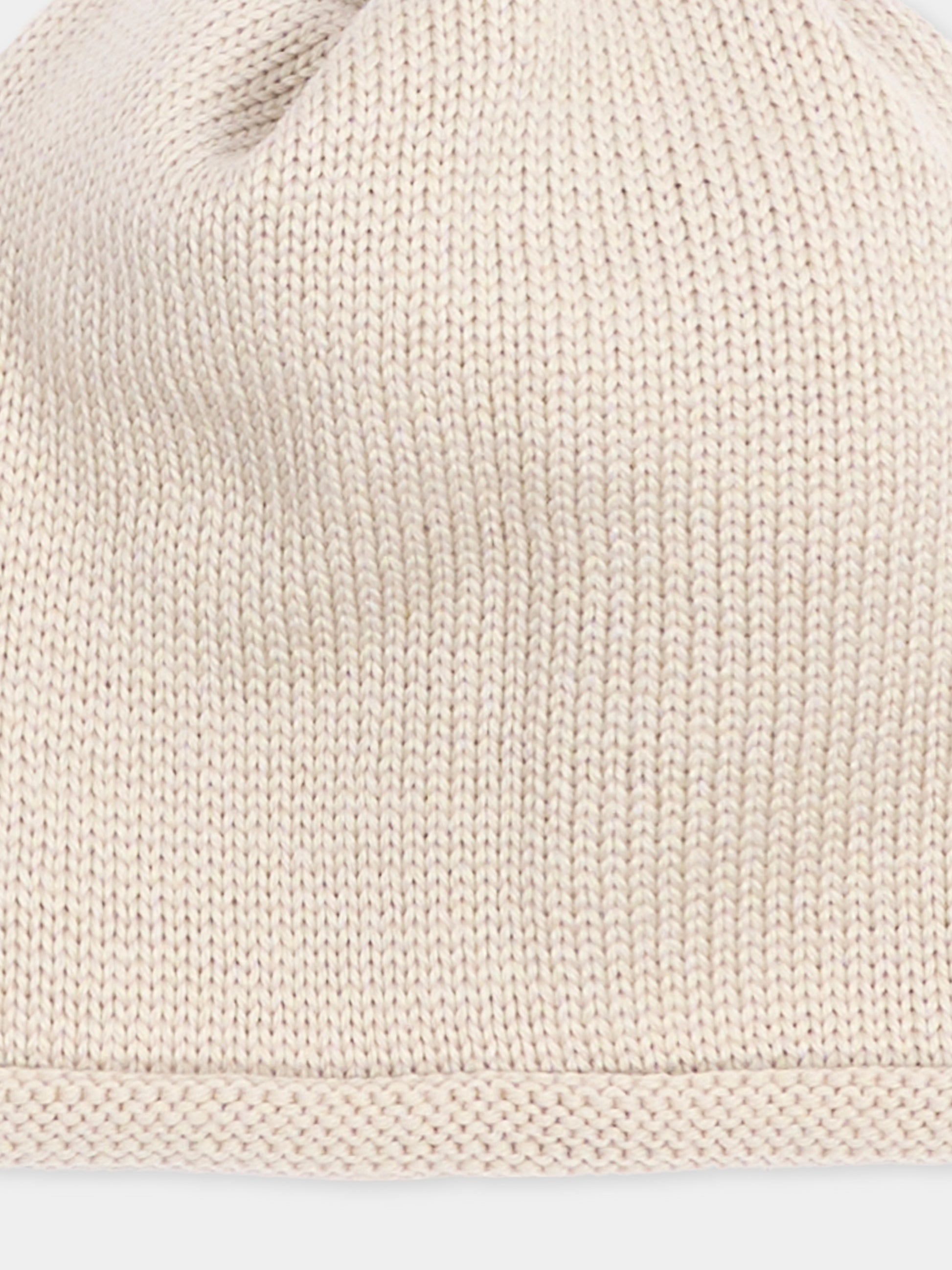 Cappello avorio per neonato in maglia,Little Bear,4128 BURRO
