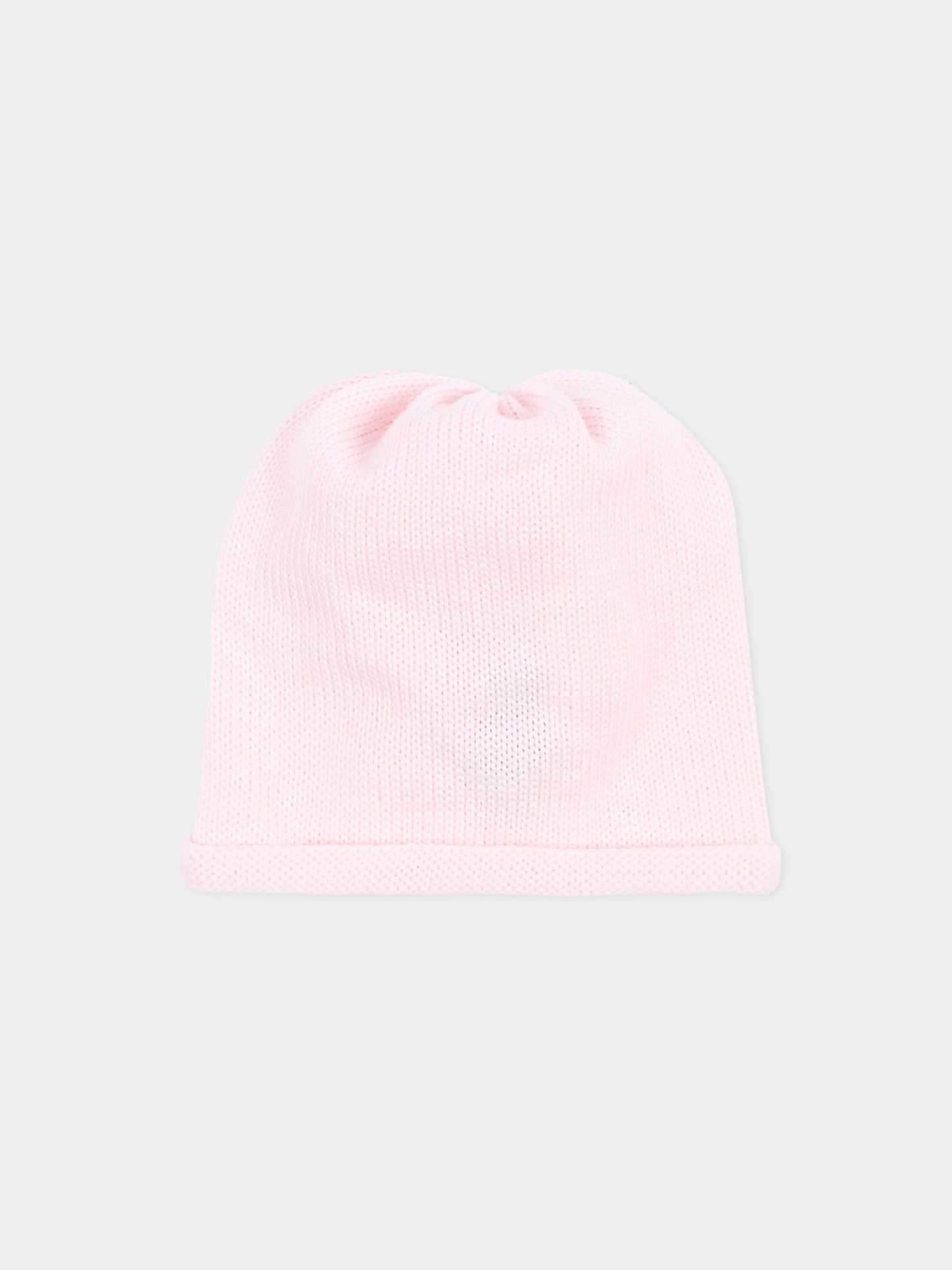 Cappellino rosa per neonata in maglia,Little Bear,4128 CIPRIA
