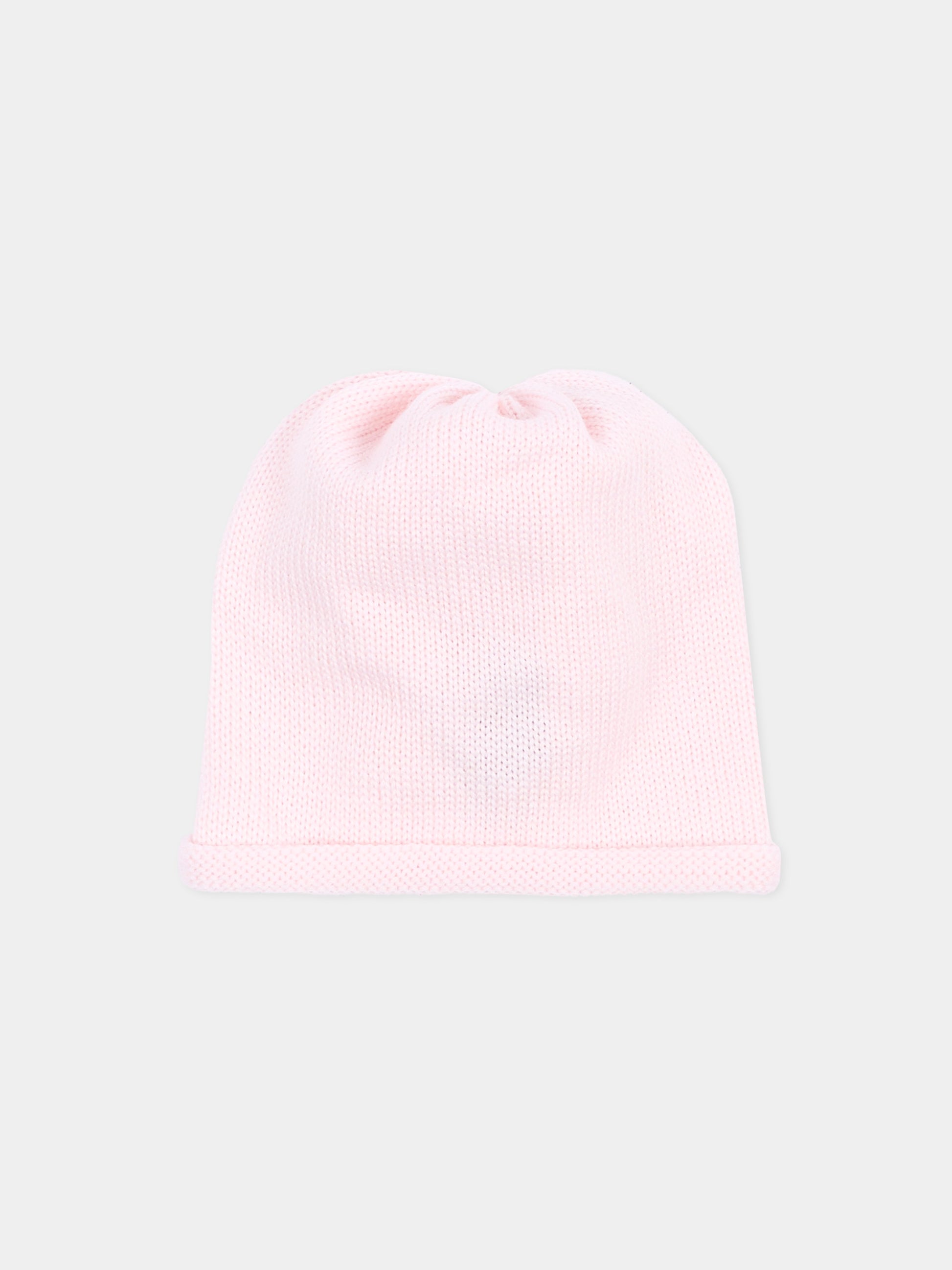 Cappellino rosa per neonata in maglia,Little Bear,4128 CIPRIA