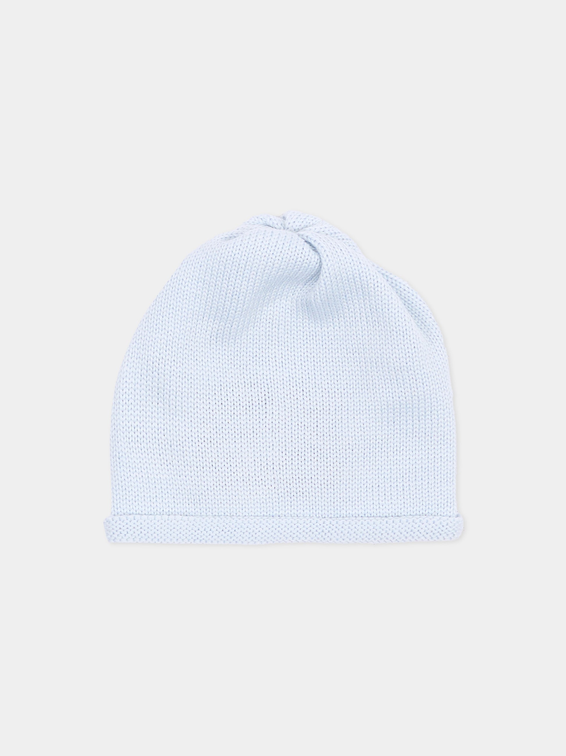 Cappello celeste per neonato in maglia,Little Bear,4128 CIELO