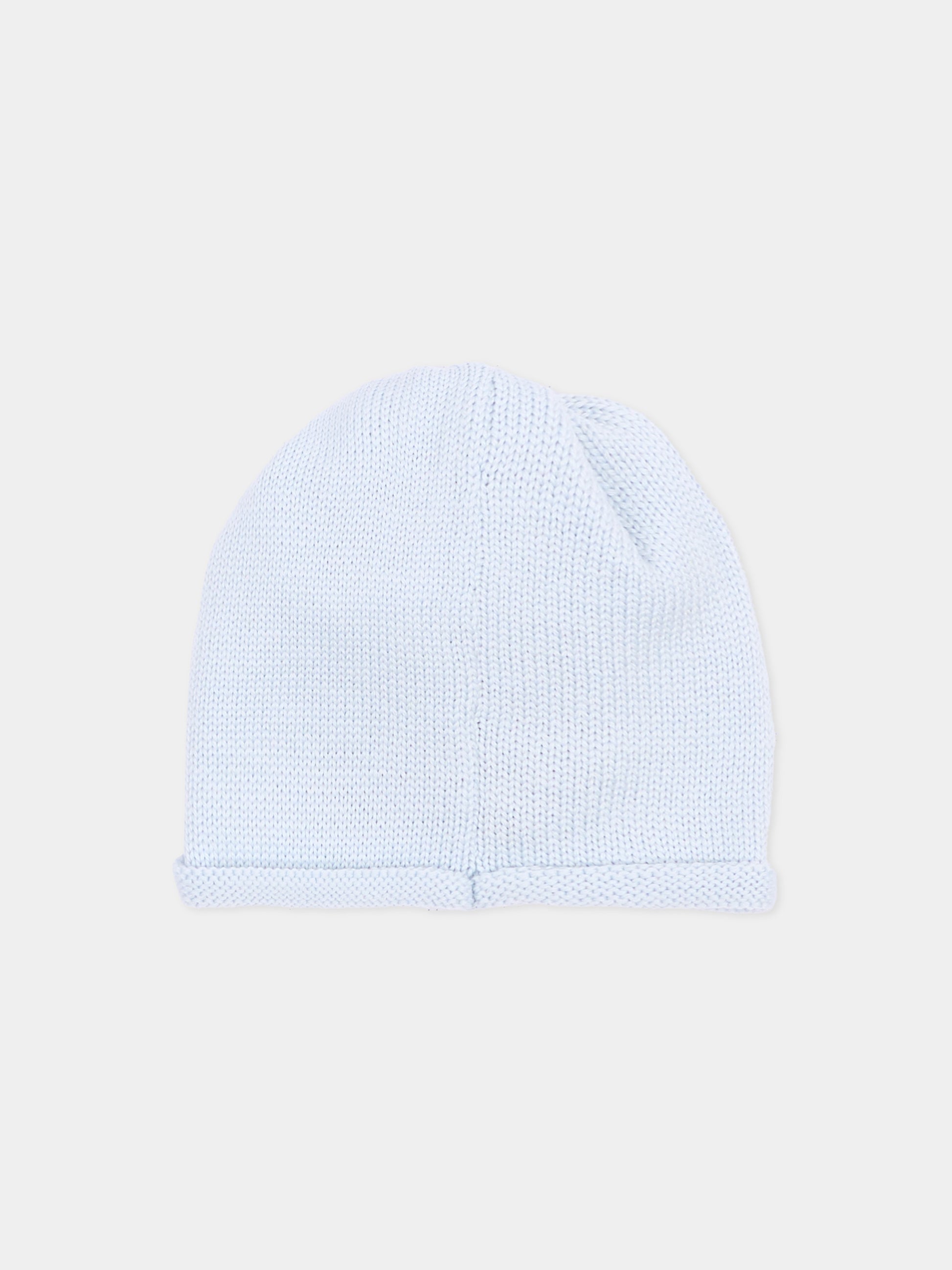 Cappello celeste per neonato in maglia,Little Bear,4128 CIELO