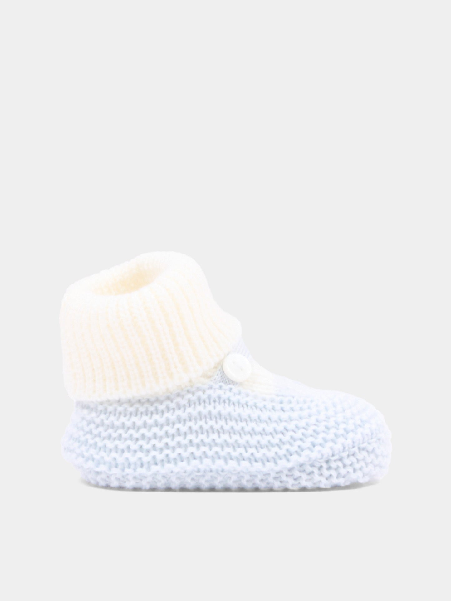 Babbucce blu per neonato in tricot,Little Bear,4129 LATTE/CIELO