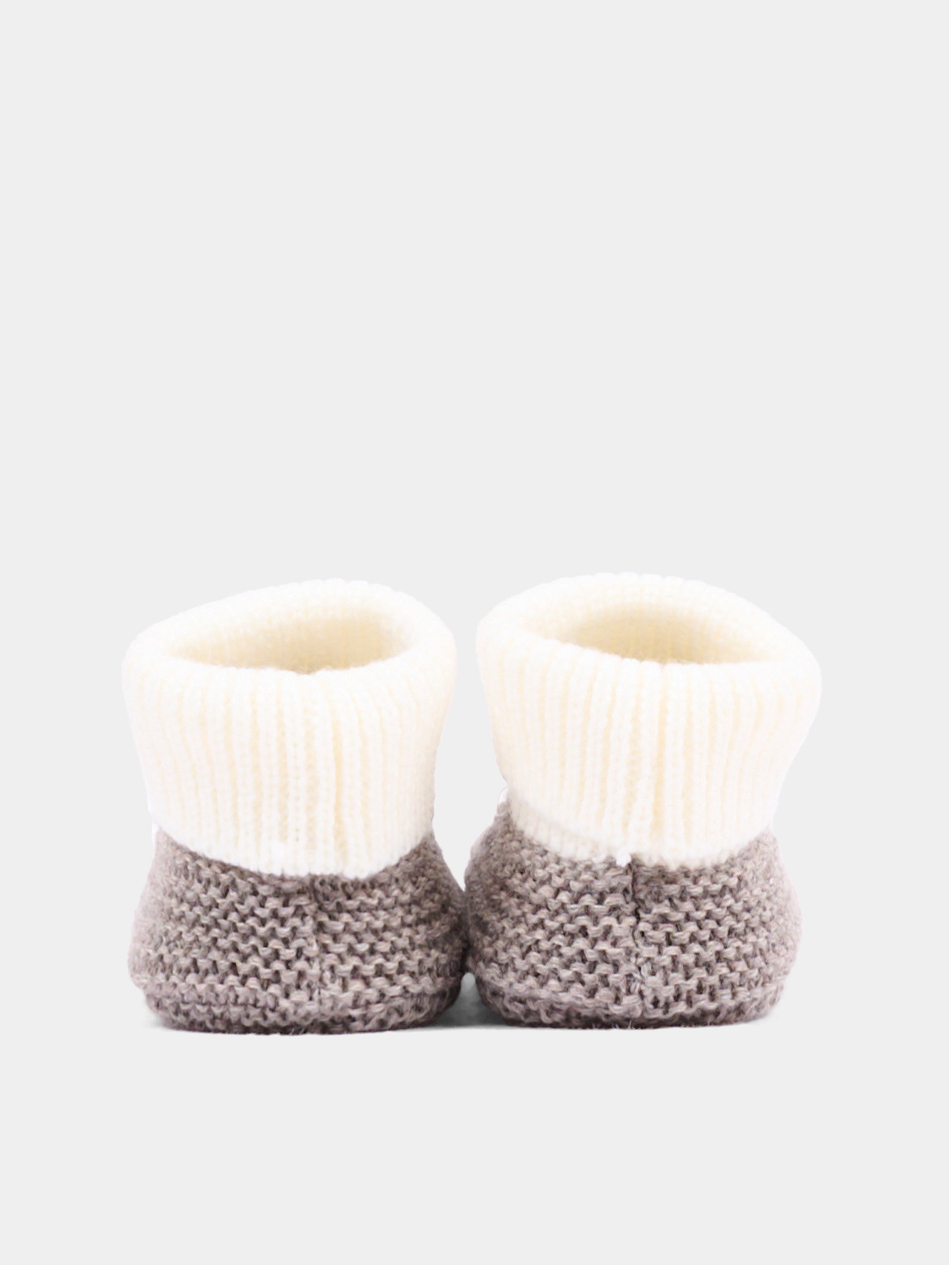 Babbucce avorio per neonati in maglia,Little Bear,4129 LATTE/TORTORA