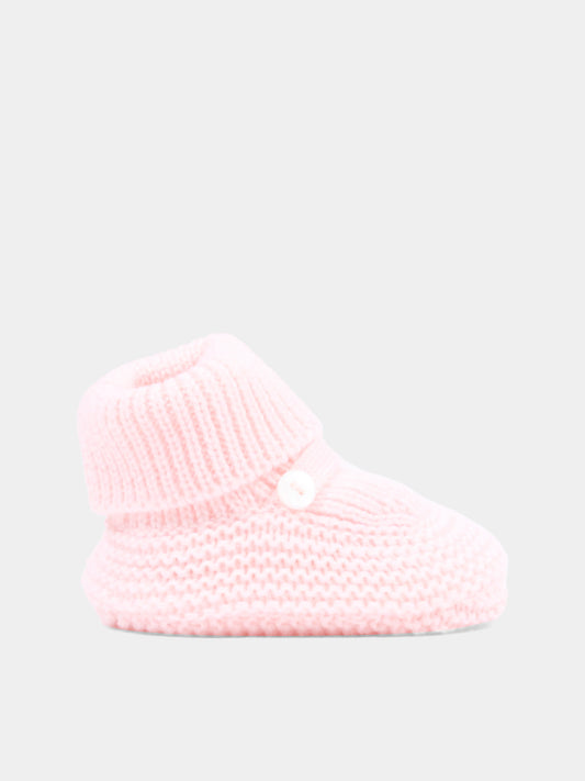 Babbucce rosa per neonata in tricot,Little Bear,4129 CIPRIA