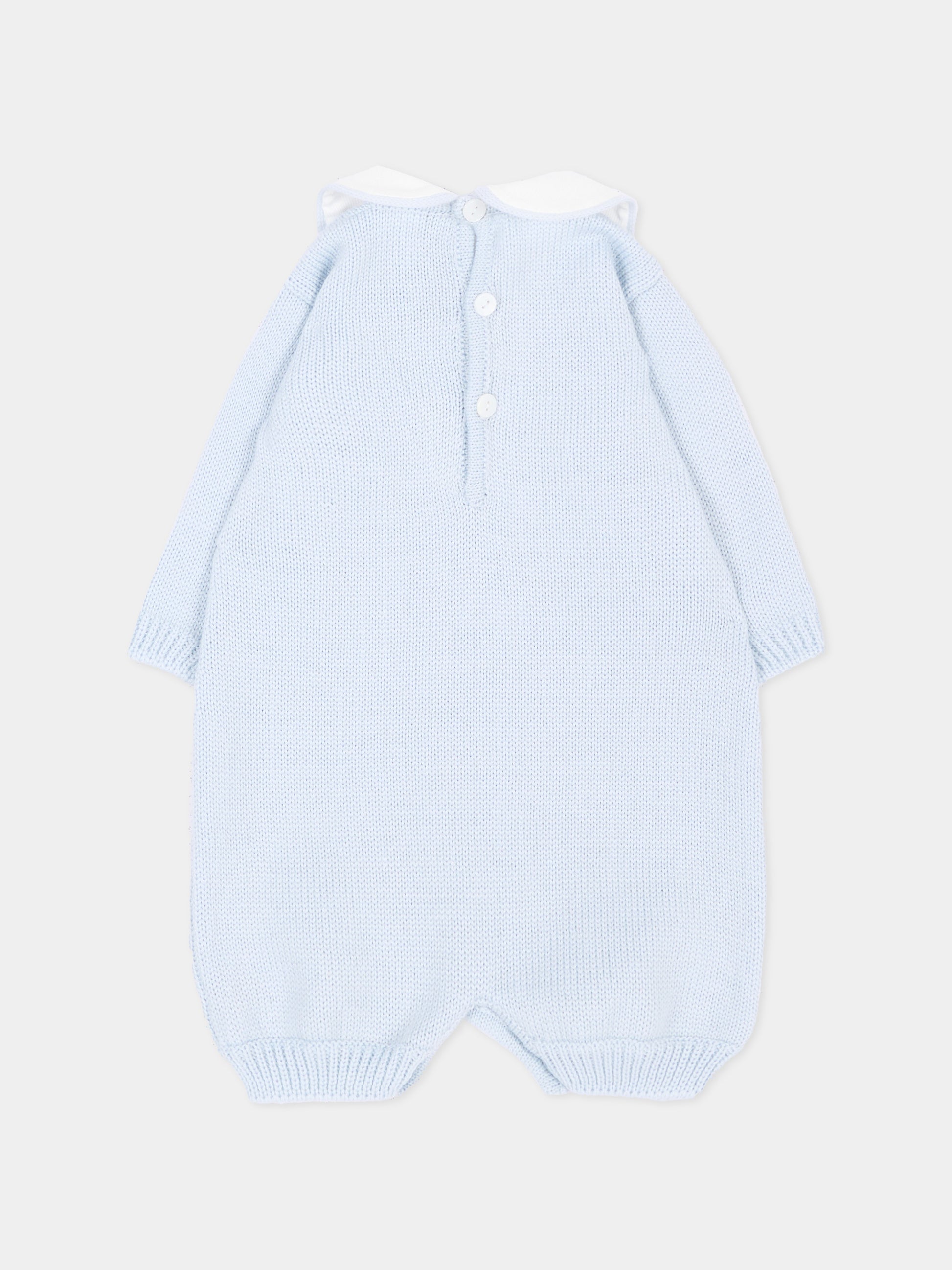 Tutina celeste per neonato con colletto,Little Bear,4011 CIELO