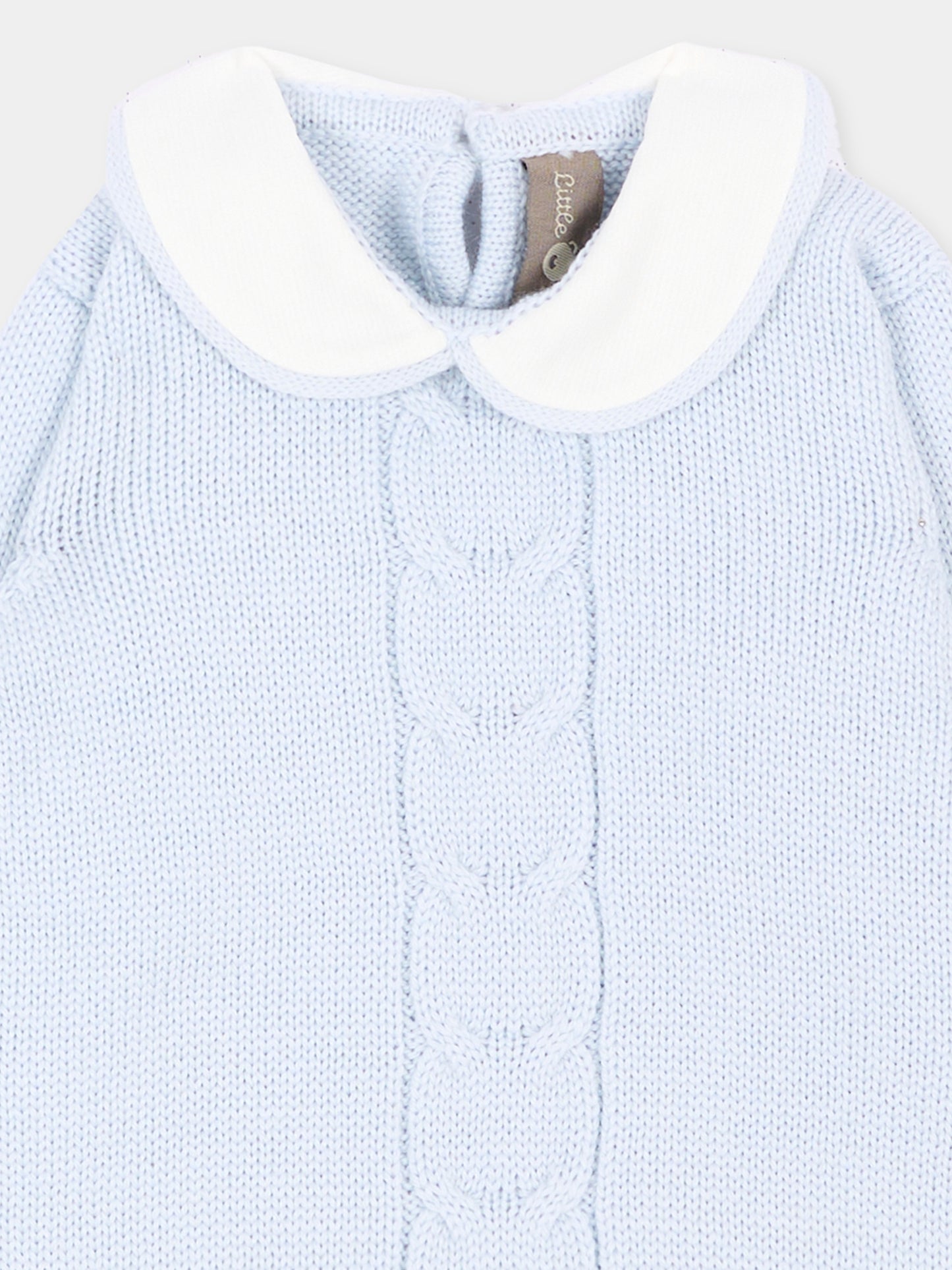 Tutina celeste per neonato con colletto,Little Bear,4011 CIELO