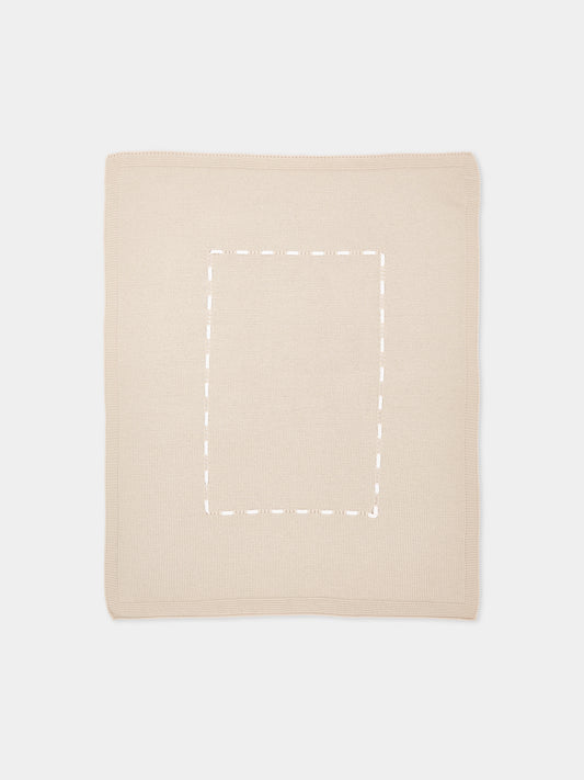 Copertina avorio per neonati in maglia,Little Bear,4105 BURRO/LATTE