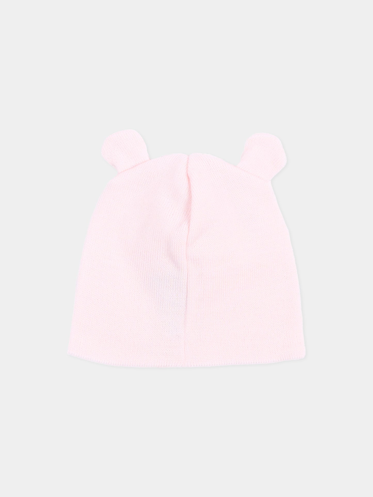 Cappello rosa per neonata con orecchie,Little Bear,4103 CIPRIA
