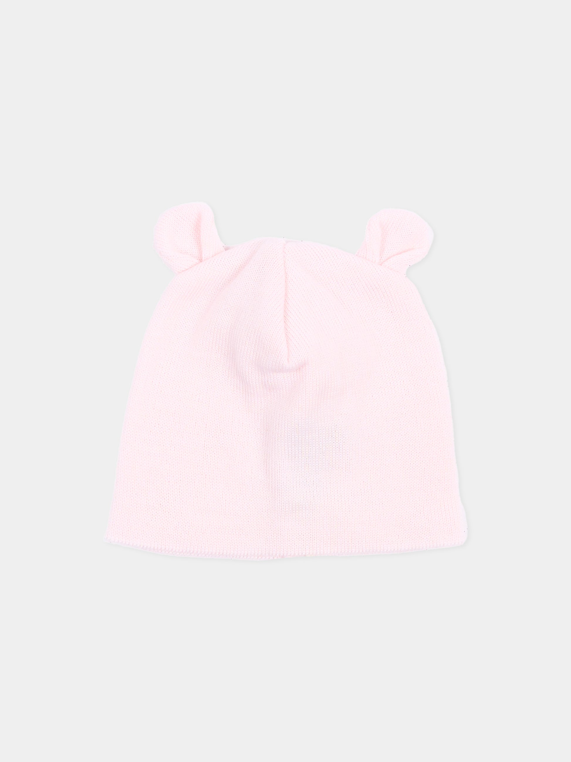 Cappello rosa per neonata con orecchie,Little Bear,4103 CIPRIA
