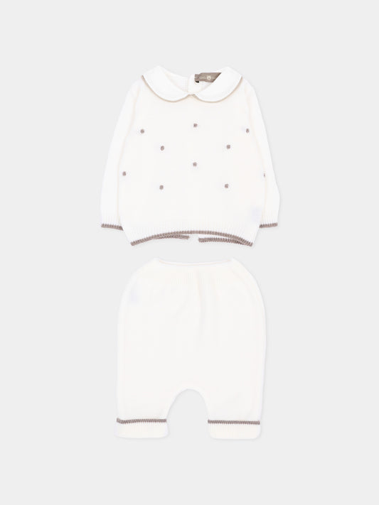 Completo nascita beige per neonato,Little Bear,4109 LATTE/TORTORA
