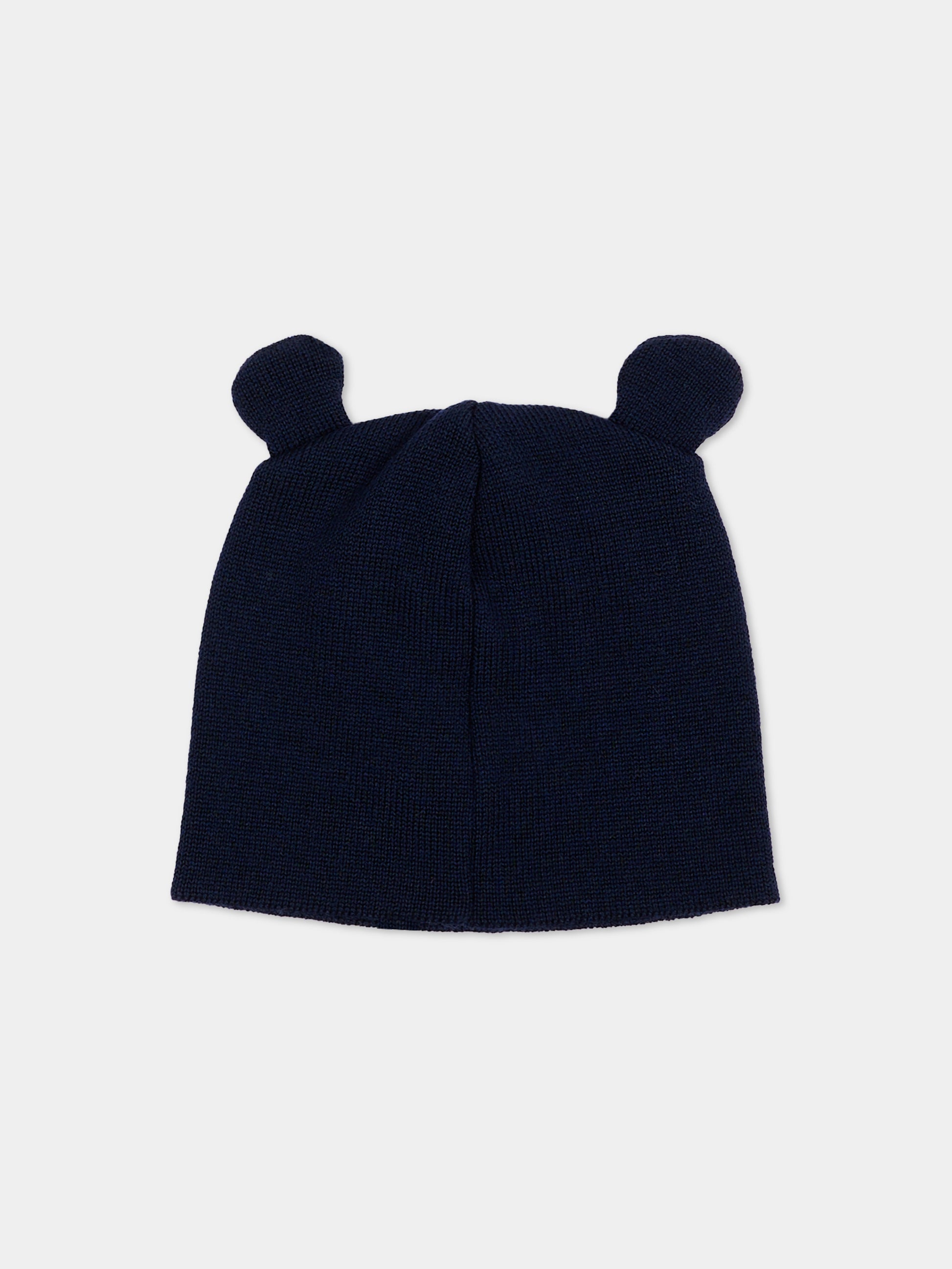 Cappello blu per neonato con orecchie,Little Bear,4103 BLU