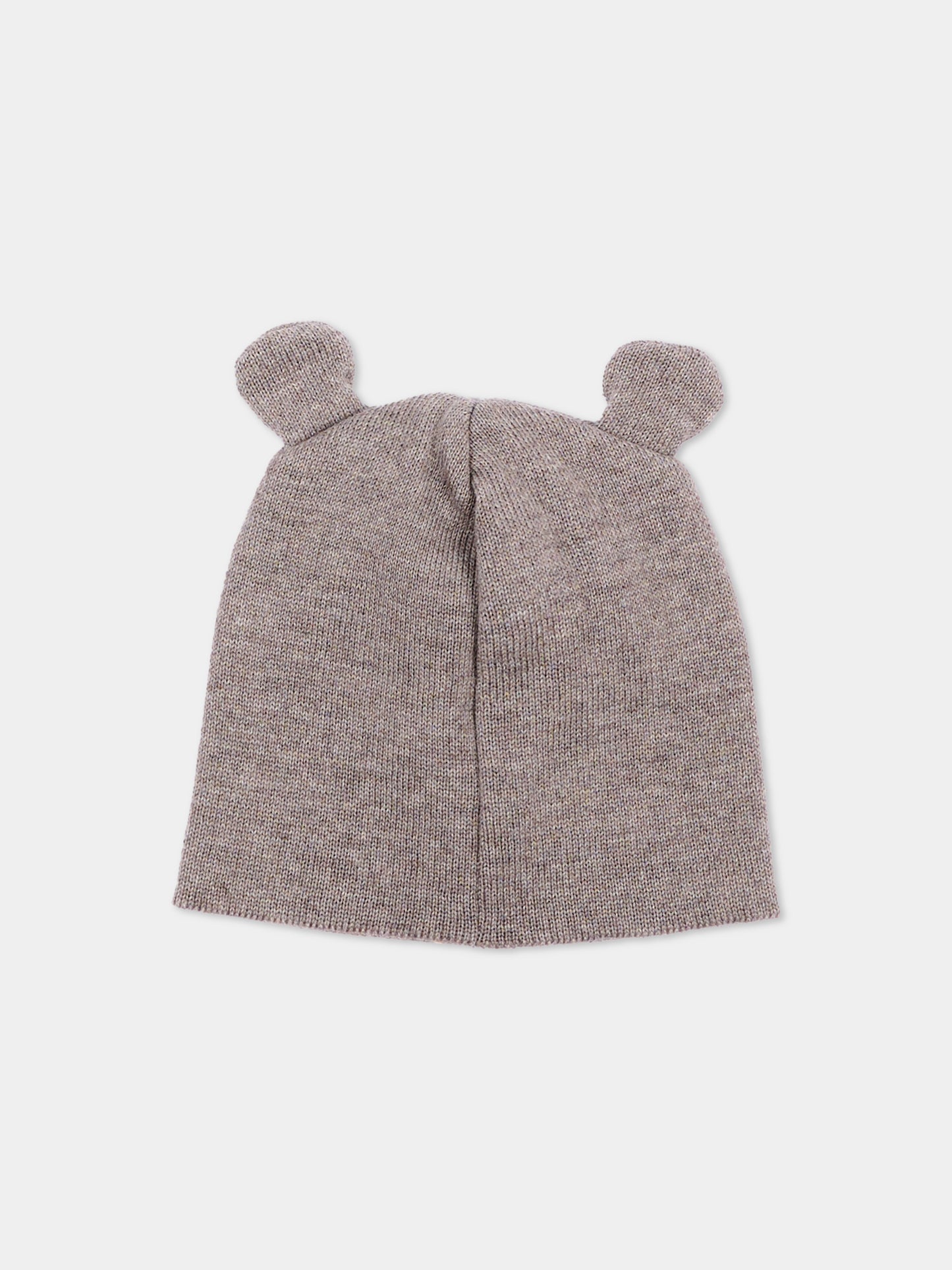 Cappello beige per neonato con orecchie,Little Bear,4103 TORTORA
