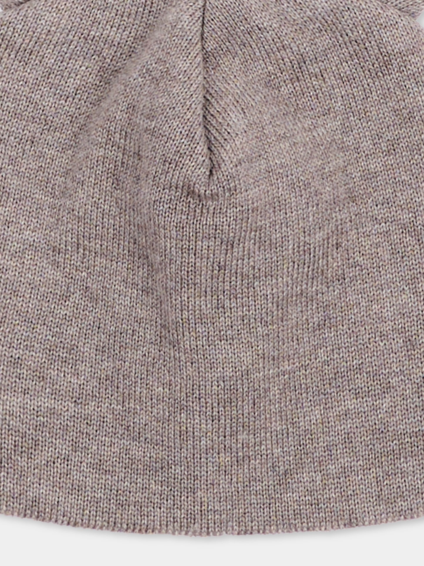 Cappello beige per neonato con orecchie,Little Bear,4103 TORTORA