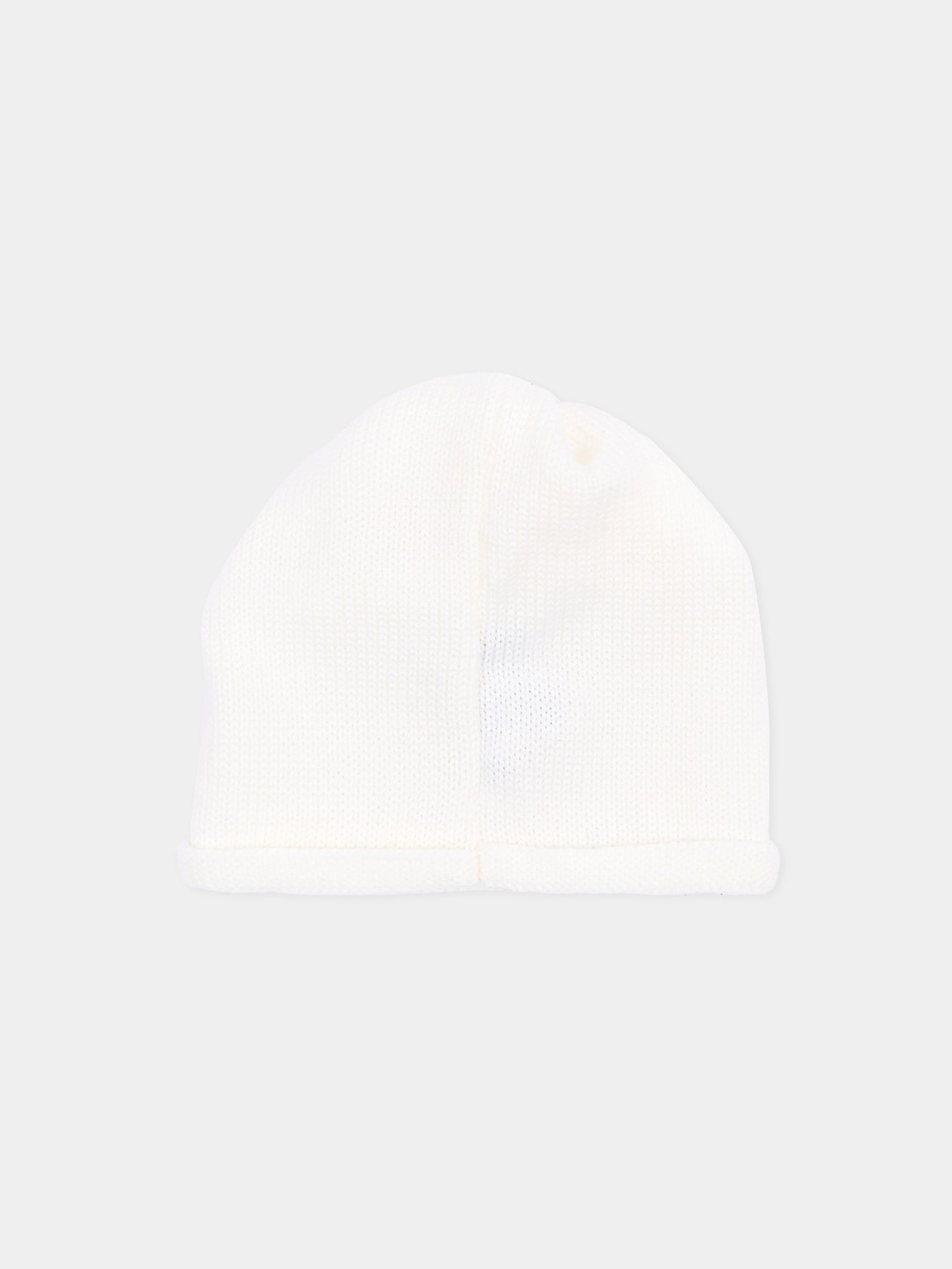 Cappello avorio per neonati in lana,Little Bear,4128 LATTE