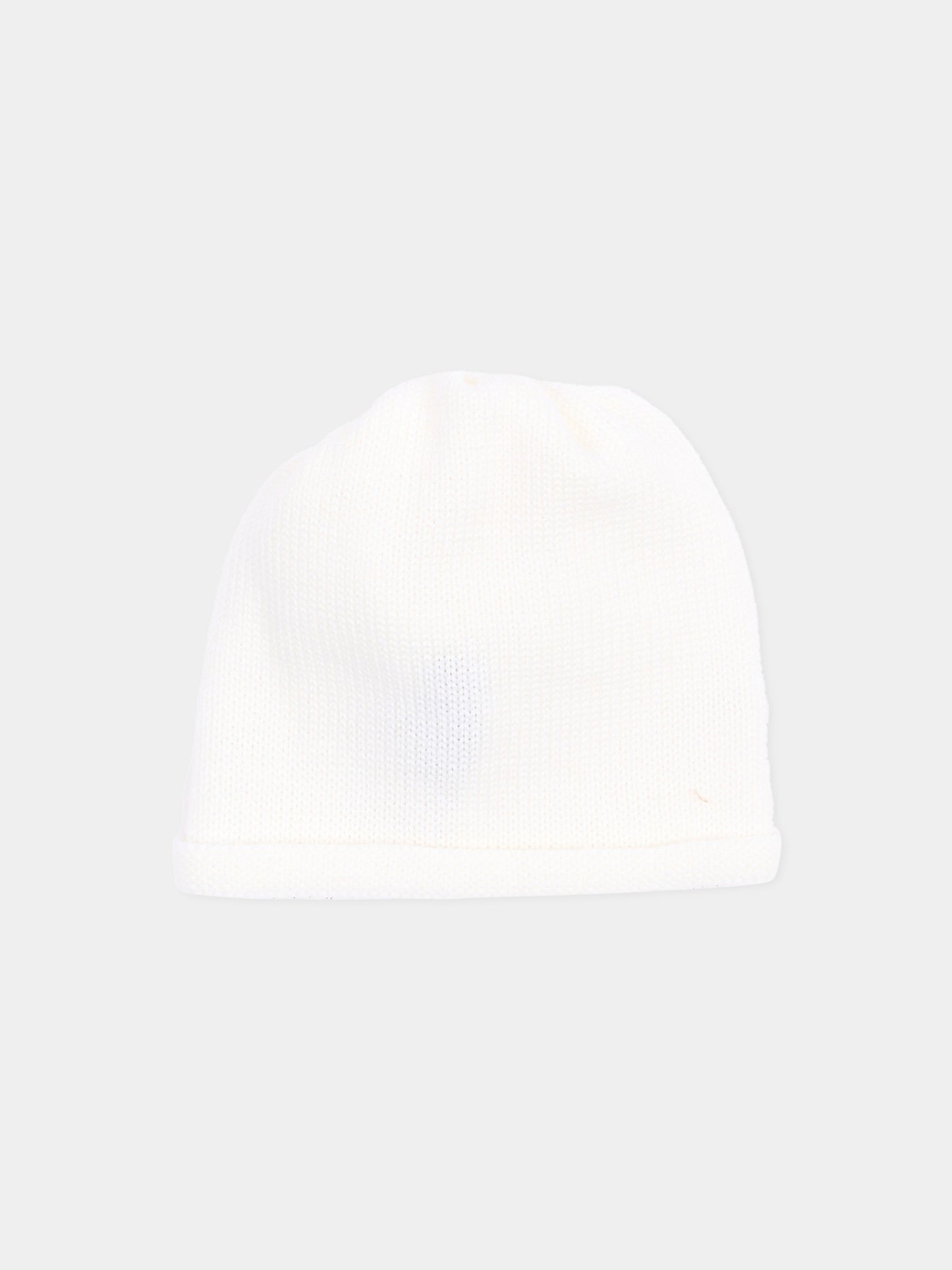 Cappello avorio per neonati in lana,Little Bear,4128 LATTE