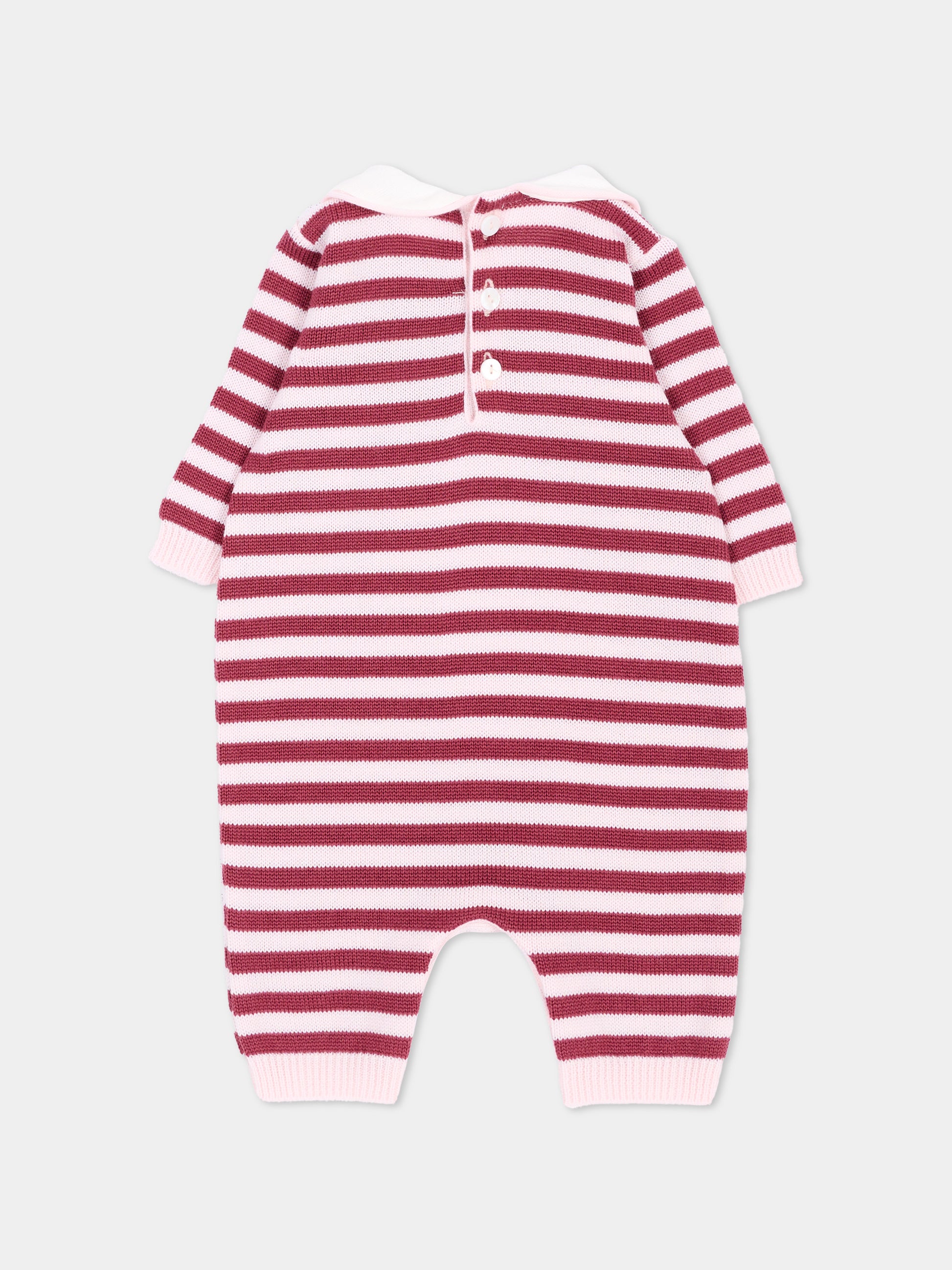 Tutina rosa a righe per neonata,Little Bear,4117 CIPRIA/VINACCIA