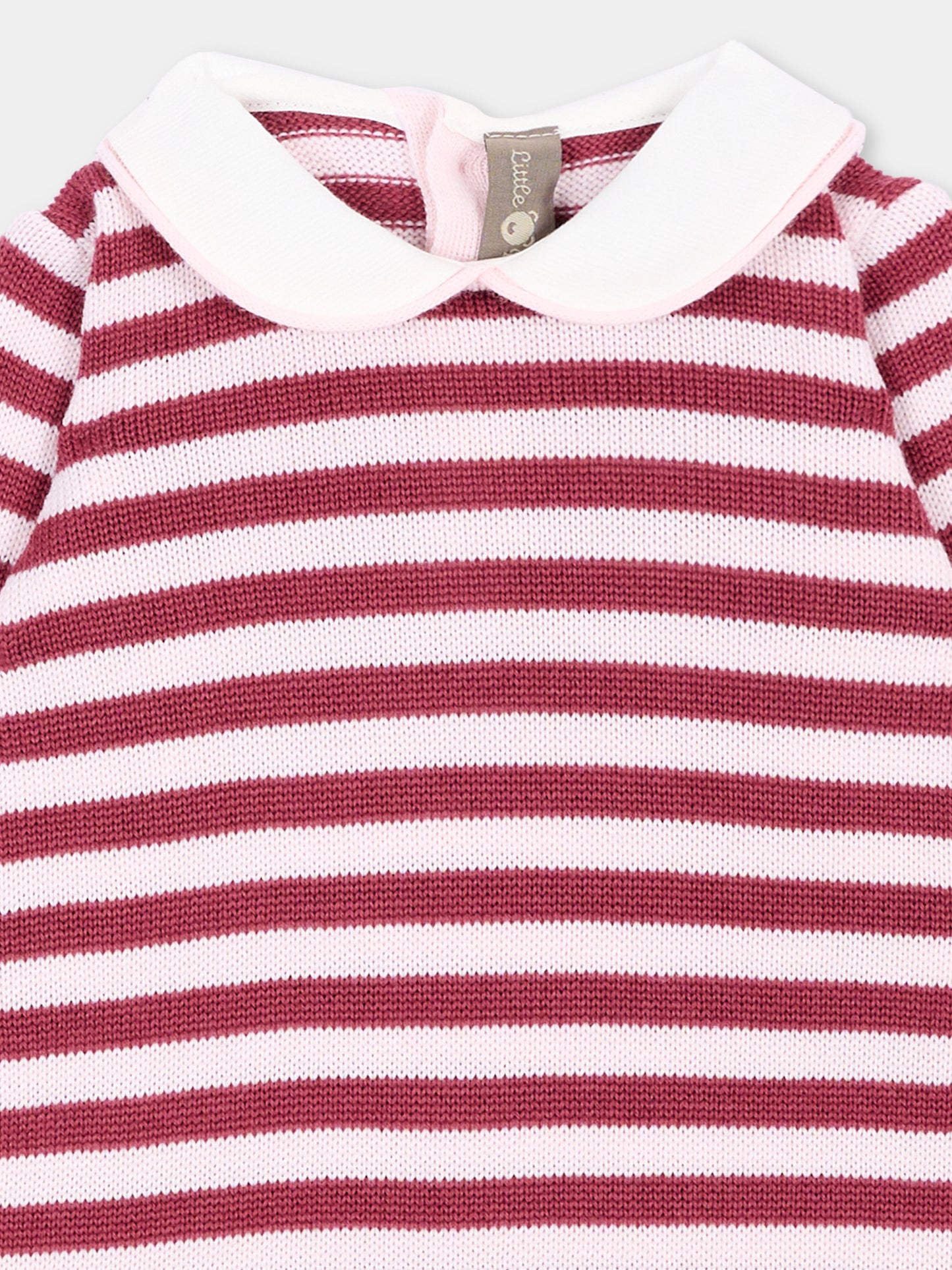 Tutina rosa a righe per neonata,Little Bear,4117 CIPRIA/VINACCIA