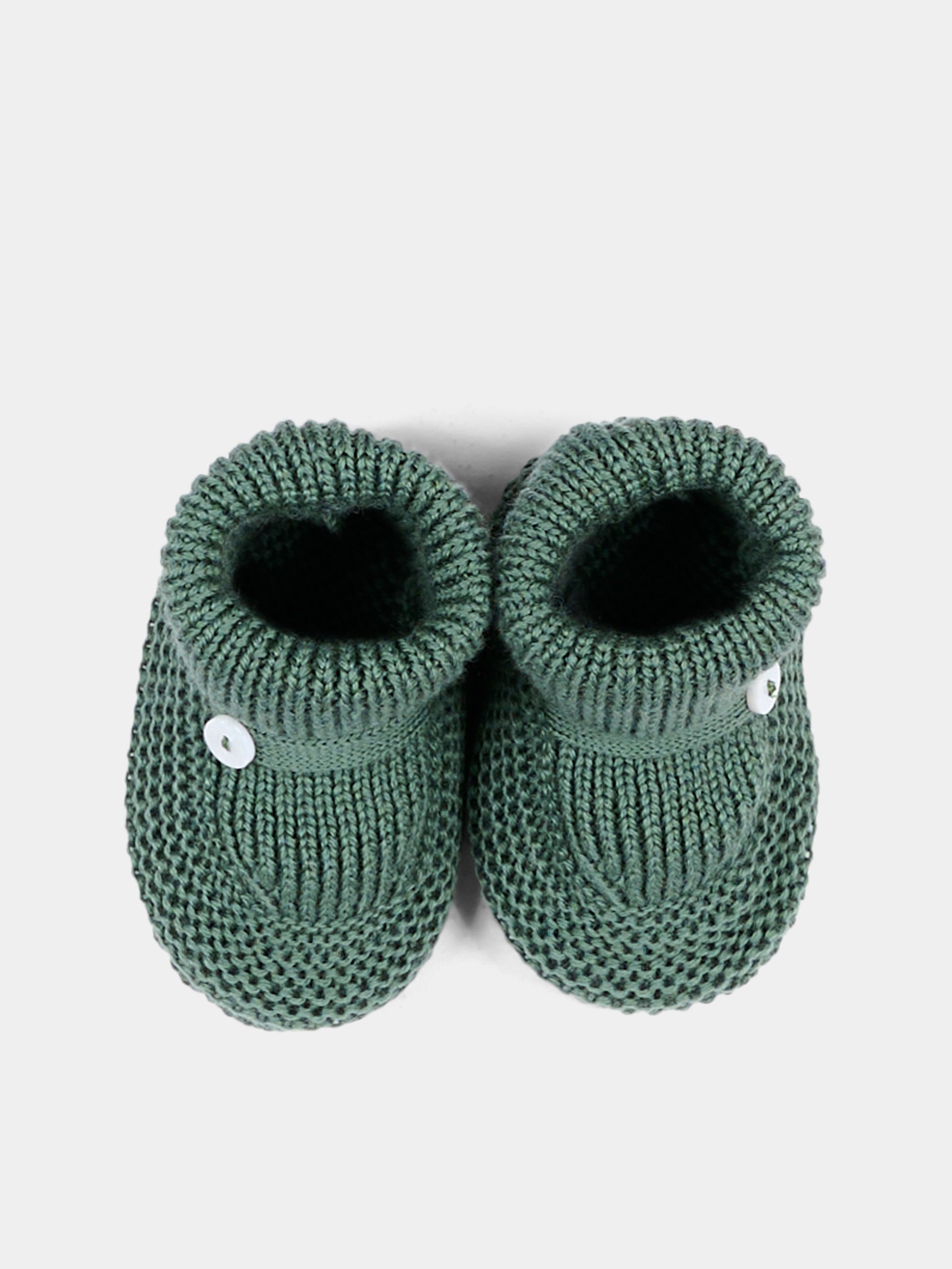 Babbucce verde per neonato tricot,Little Bear,4129 BOSCO