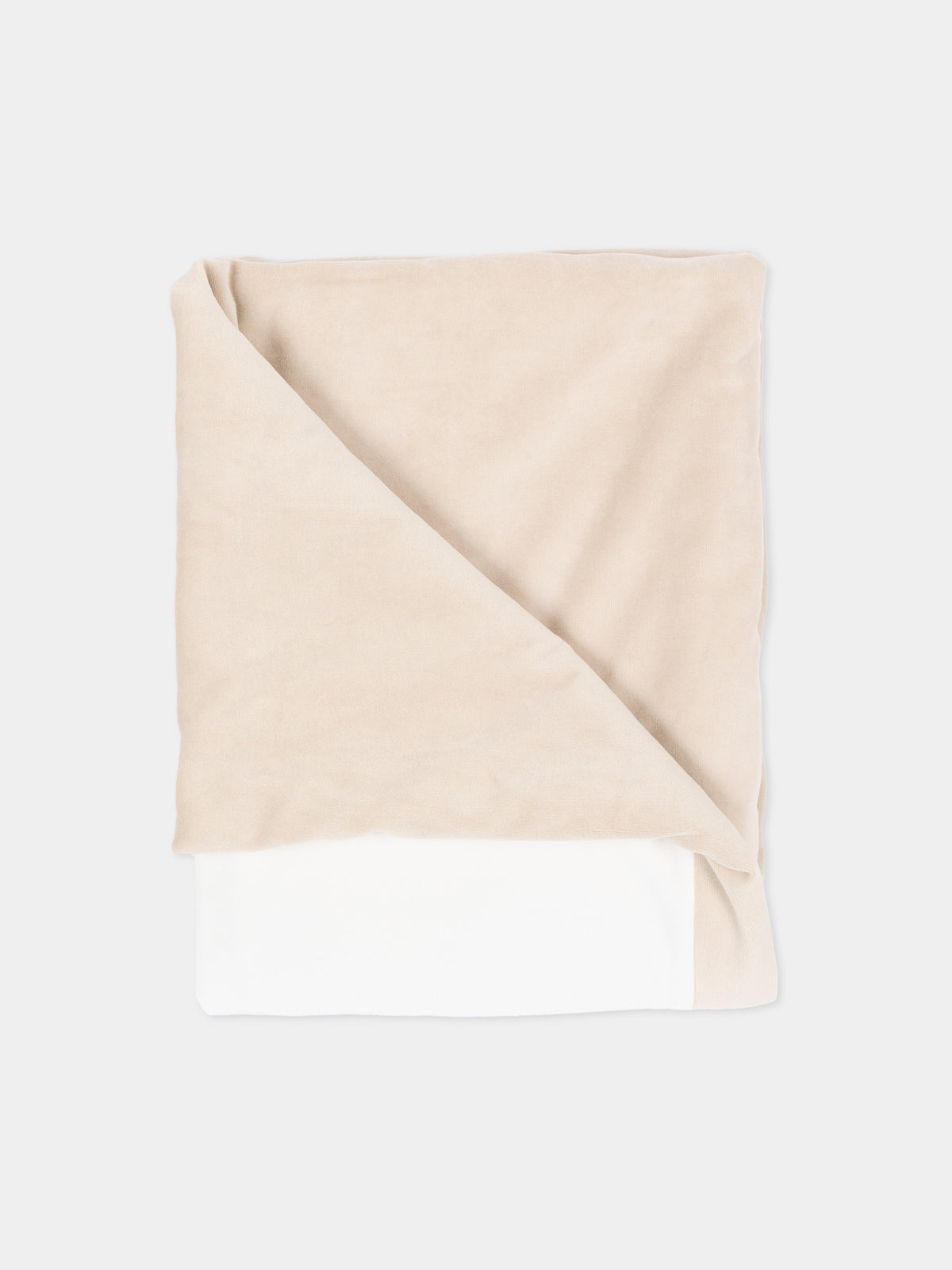 Coperta bianca per neonati con logo,Little Bear,4052 LATTE/TORTORA