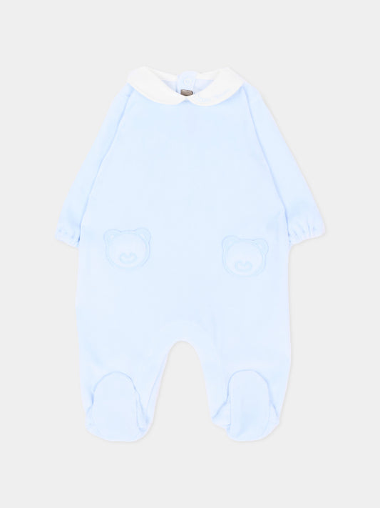 Tutina celeste per neonato con orsetti,Little Bear,4045 CIELO