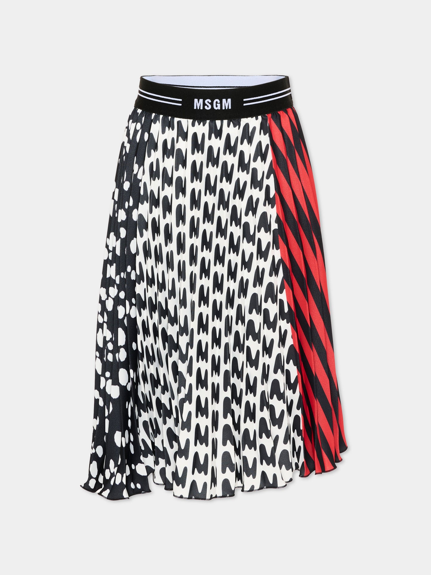 Gonna multicolor per bambina con monogram,Msgm Kids,F5MSJGSK263 140