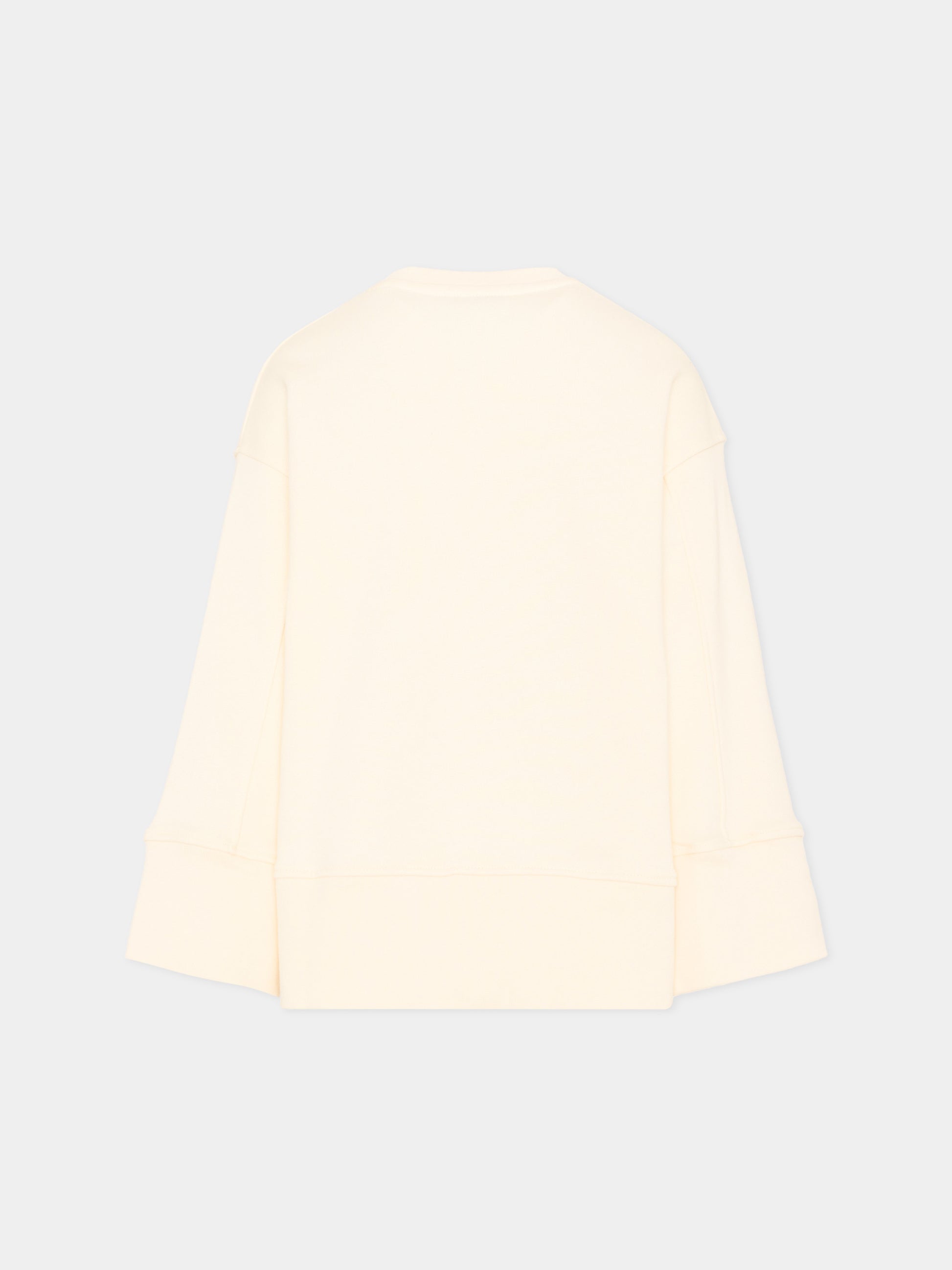Felpa avorio per bambina con logo,Msgm Kids,F5MSJGSW151 013