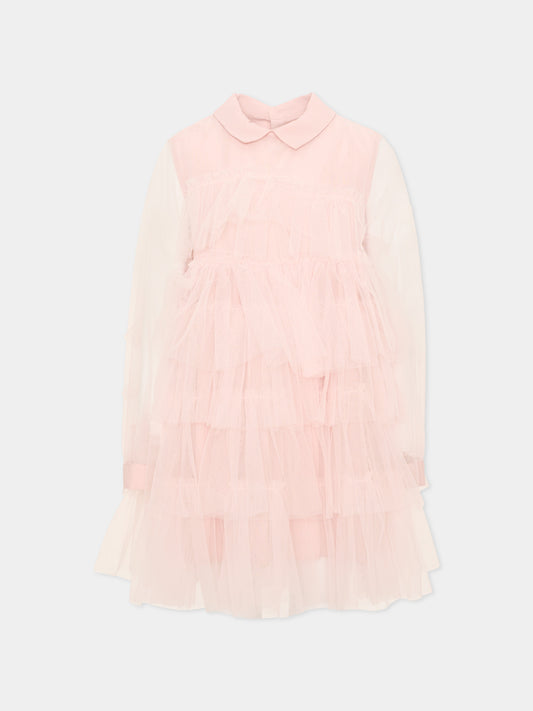 Abito rosa in tulle per bambina,Simonetta,SZ1A10 T0002 501