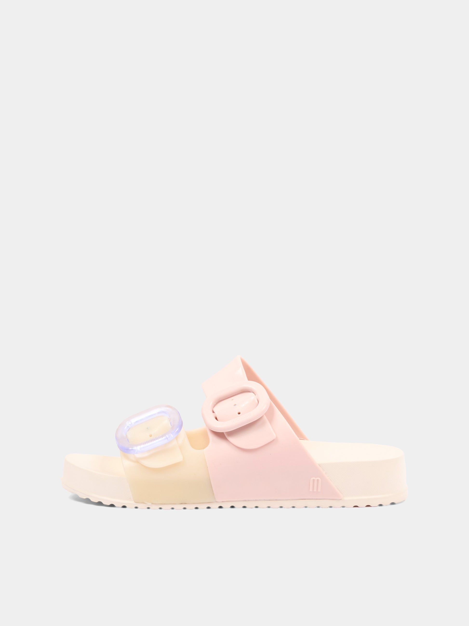 Ciabatte beige per bambina bicolore,Mini Melissa,S-33913-AN709