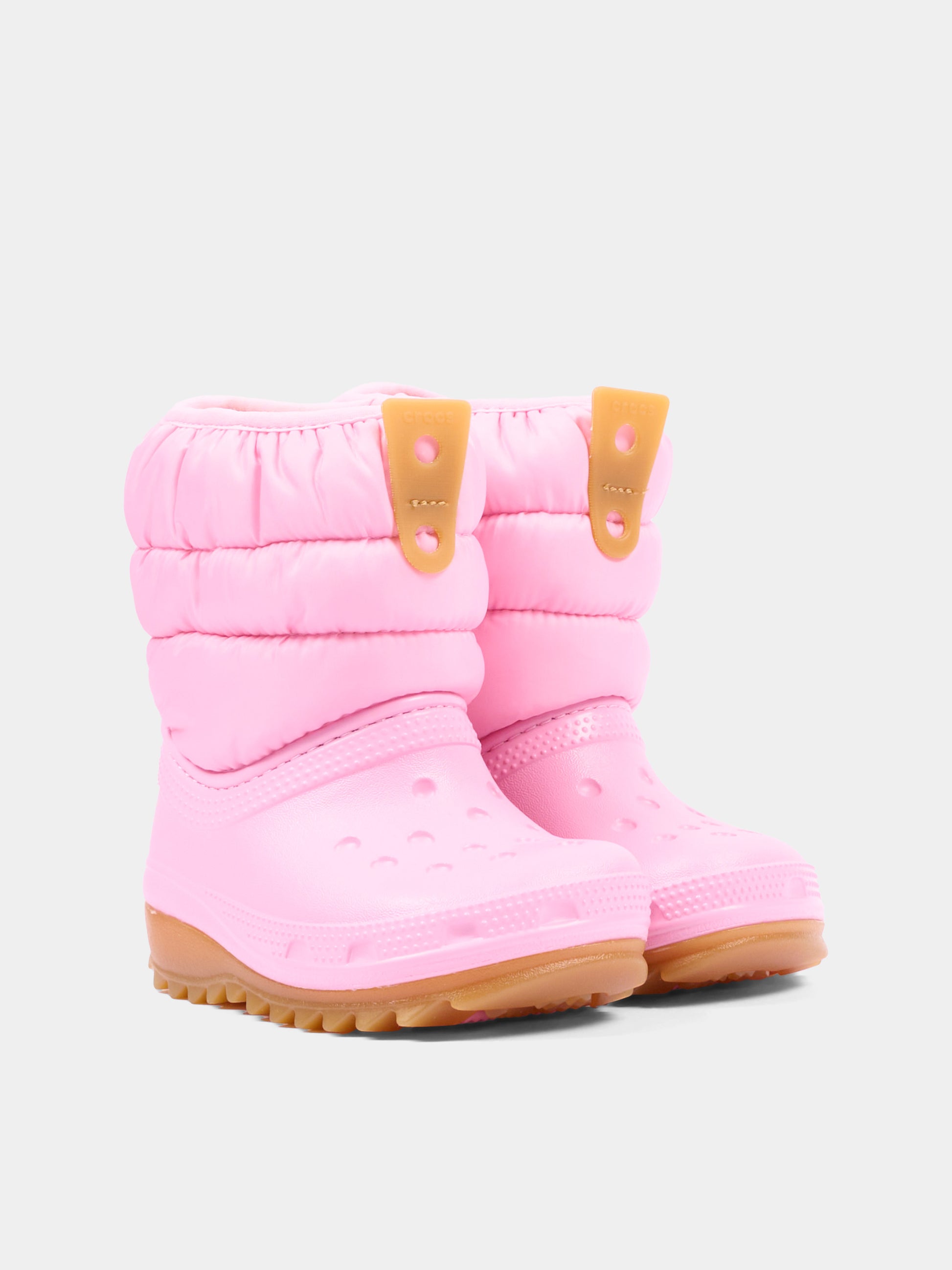 Stivali da neve rosa per bambina,Crocs,207683 PTGM