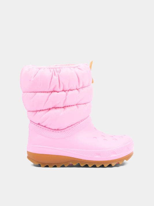 Stivali da neve rosa per bambina,Crocs,207684 PTGM