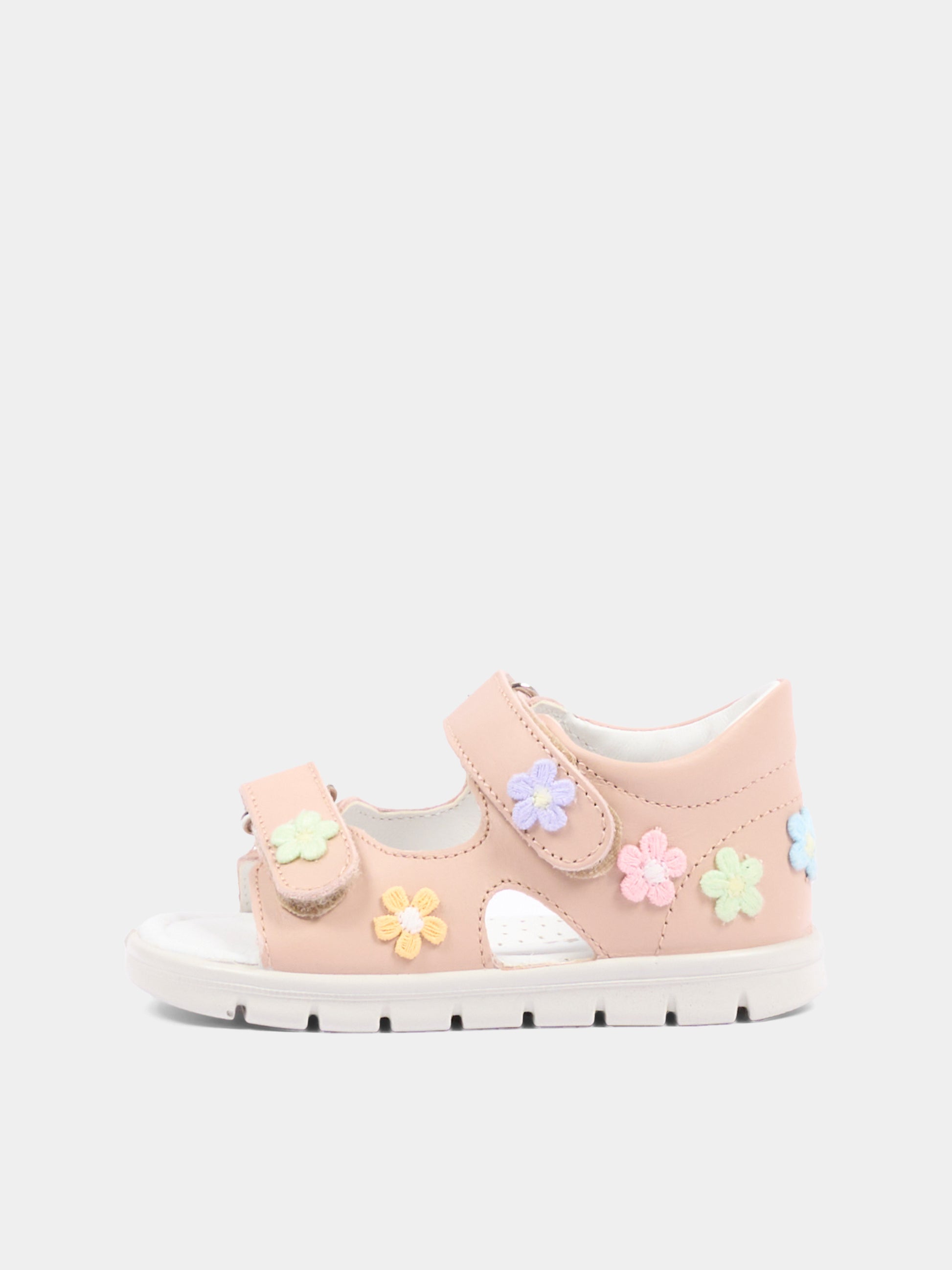 Sandali rosa Pufyt per bambina con fiori,Falcotto,001 1501152 01 0M04