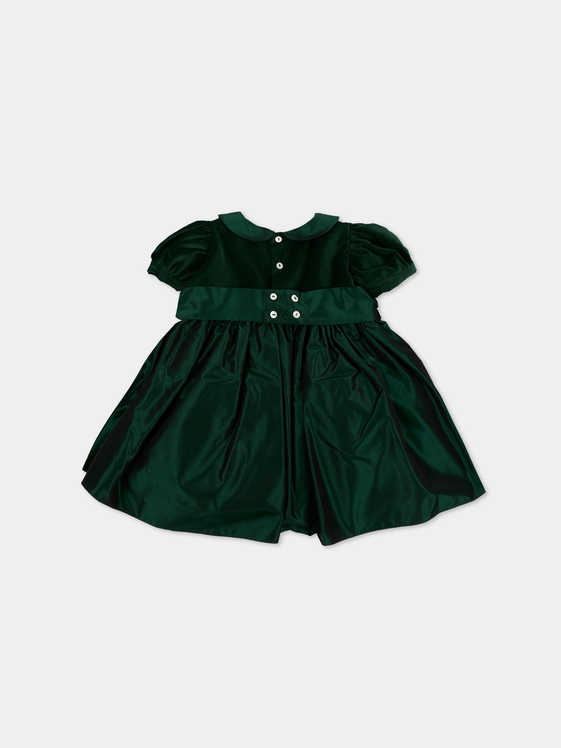 Abito elegante verde per neonata,Mariella Ferrari,ABS17MC 074 083