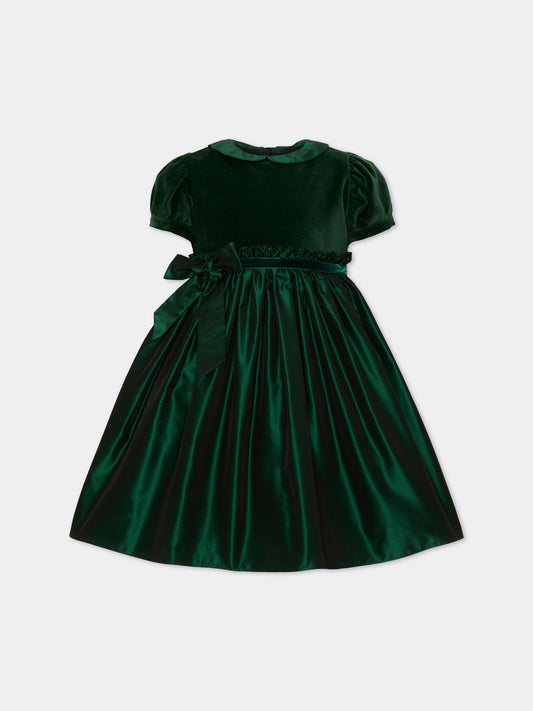 Abito elegante verde per bambina,Mariella Ferrari,ABS17MC 074 083