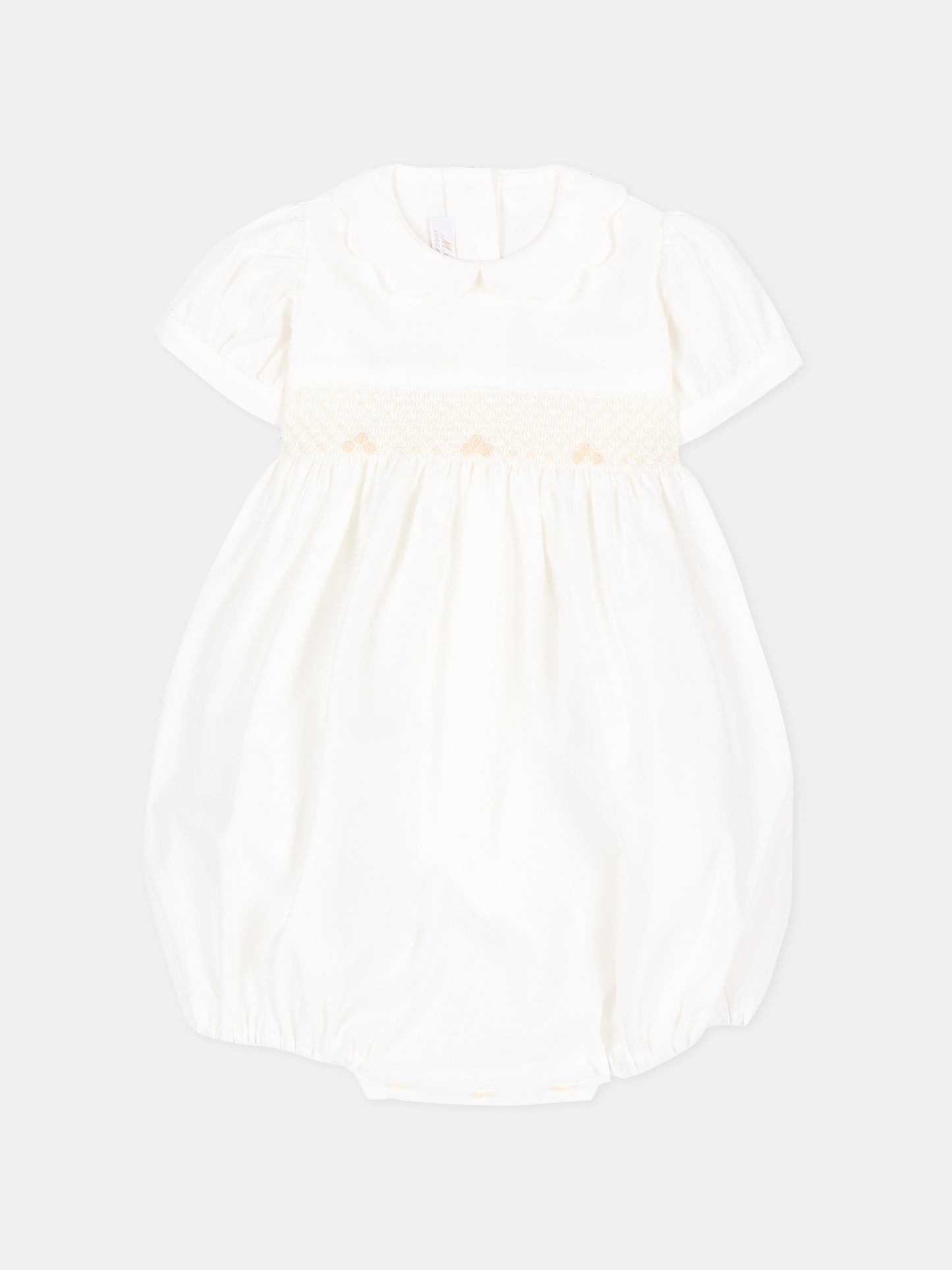 Pagliaccetto beige per neonata con fiocco,Mariella Ferrari,PGD4 005