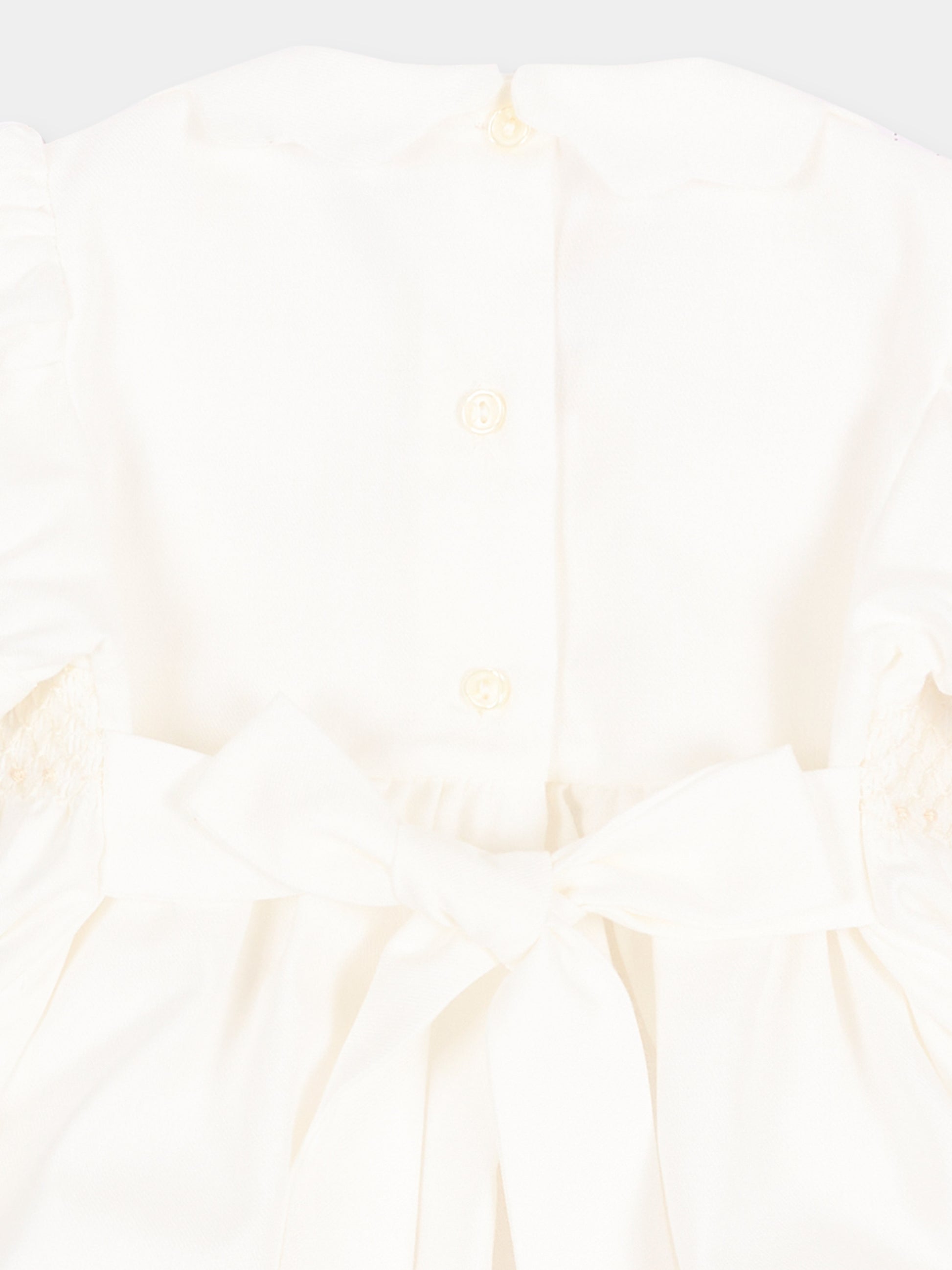 Pagliaccetto beige per neonata con fiocco,Mariella Ferrari,PGD4 005