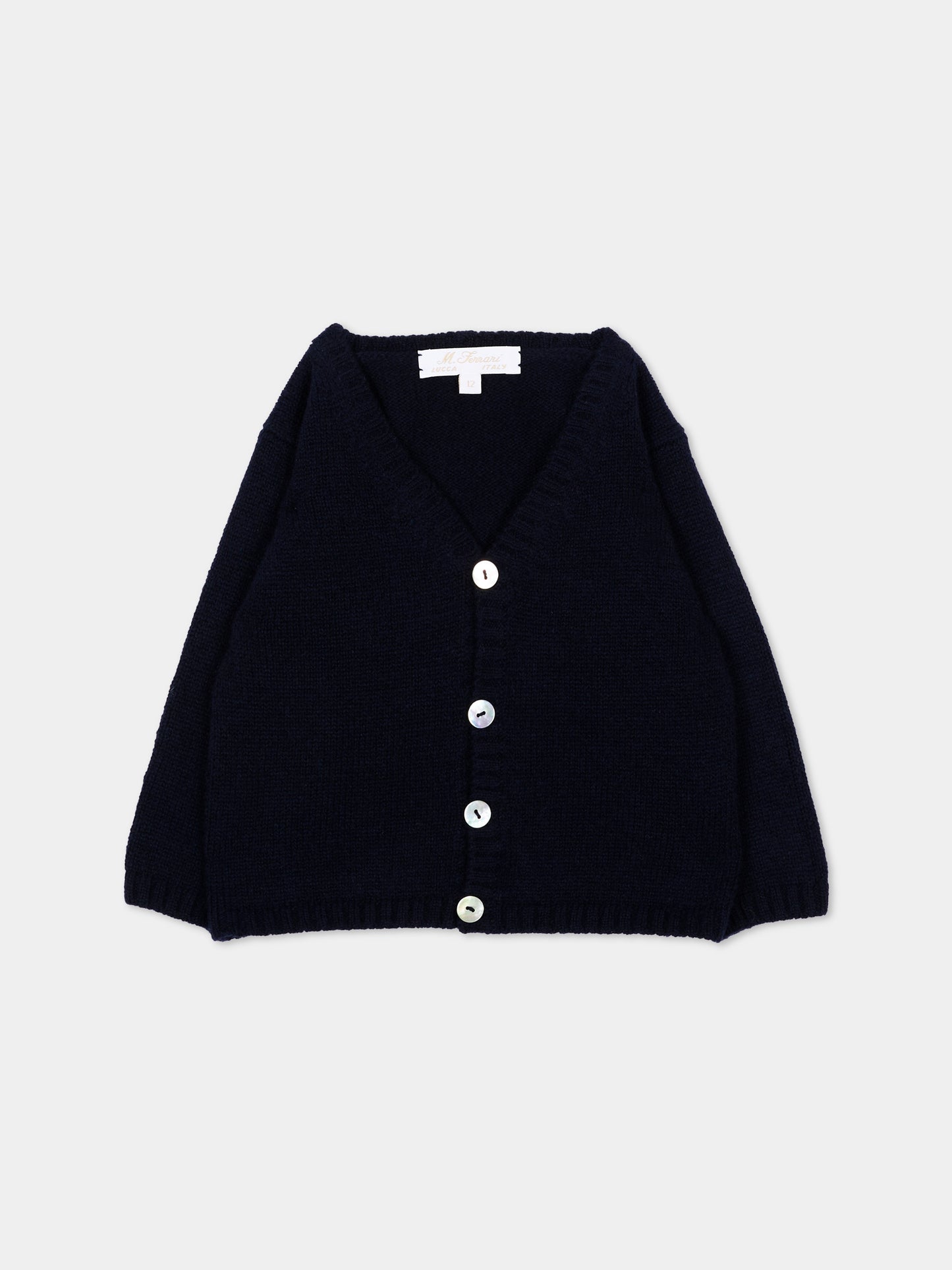 Cardigan blu per neonato con bottoni,Mariella Ferrari,MGM11 143