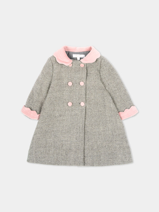 Cappotto grigio per neonata,Mariella Ferrari,GBE5 088 070