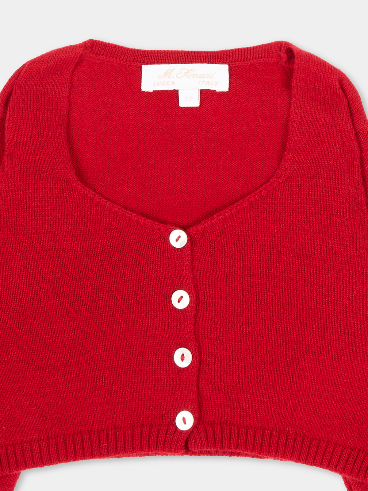 Cardigan rosso per neonata,Mariella Ferrari,MGU19 150