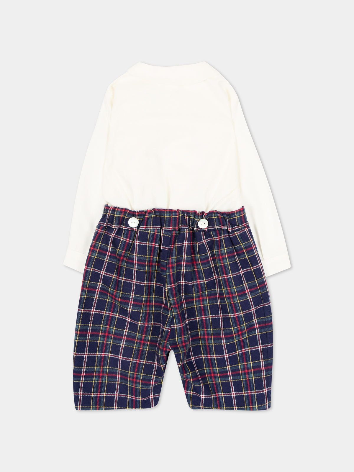 Completo blu per neonato tartan,Mariella Ferrari,PGM11 005 027
