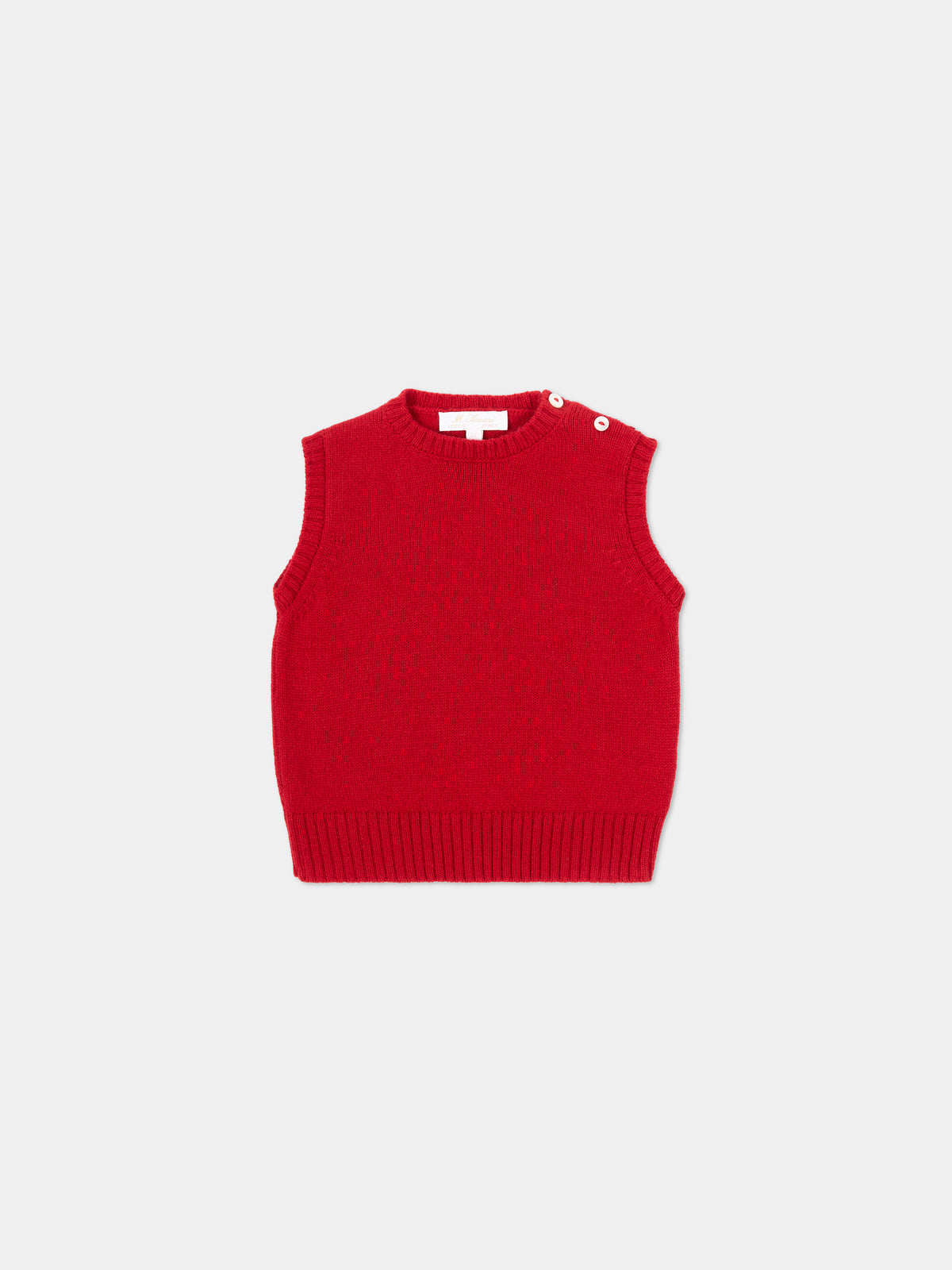 Gilet rosso in maglia per neonato,Mariella Ferrari,MGB2 150