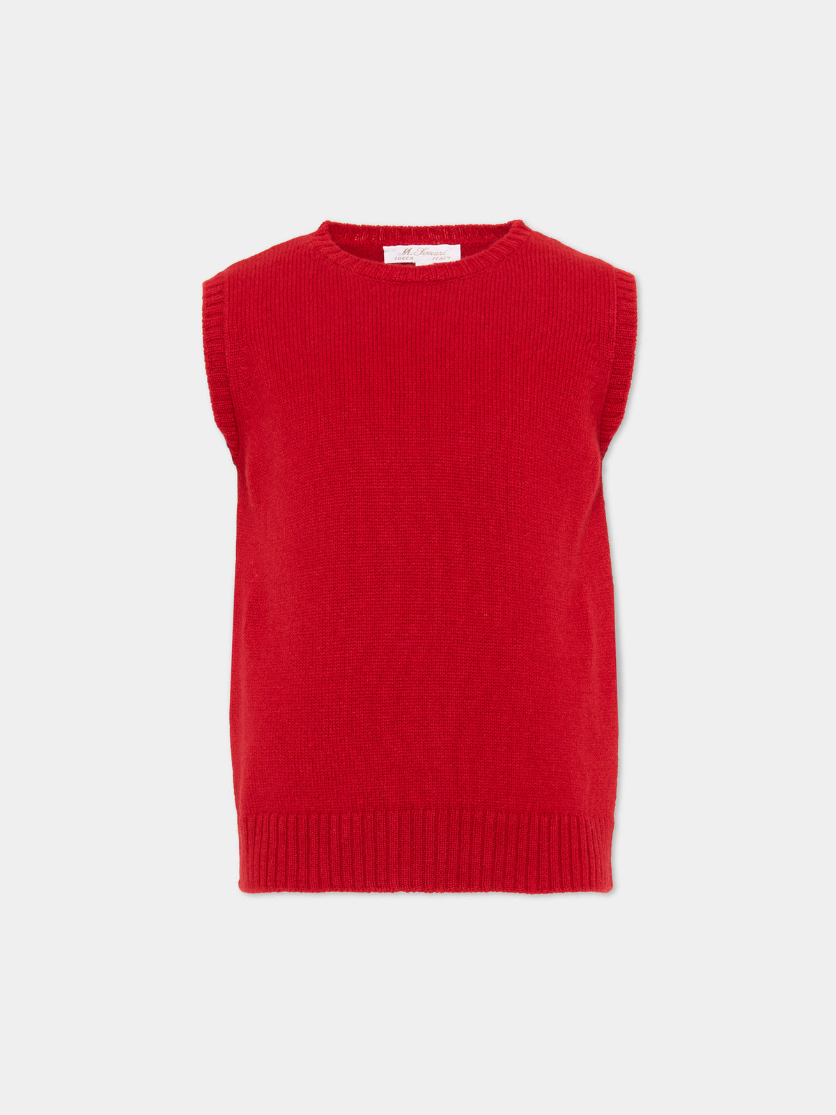Gilet rosso per bambino,Mariella Ferrari,MGB2 150
