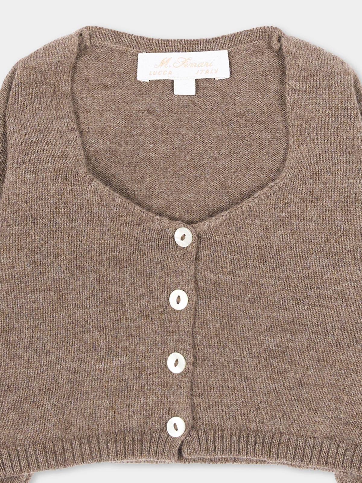 Cardigan marrone per neonata,Mariella Ferrari,MGU19 153
